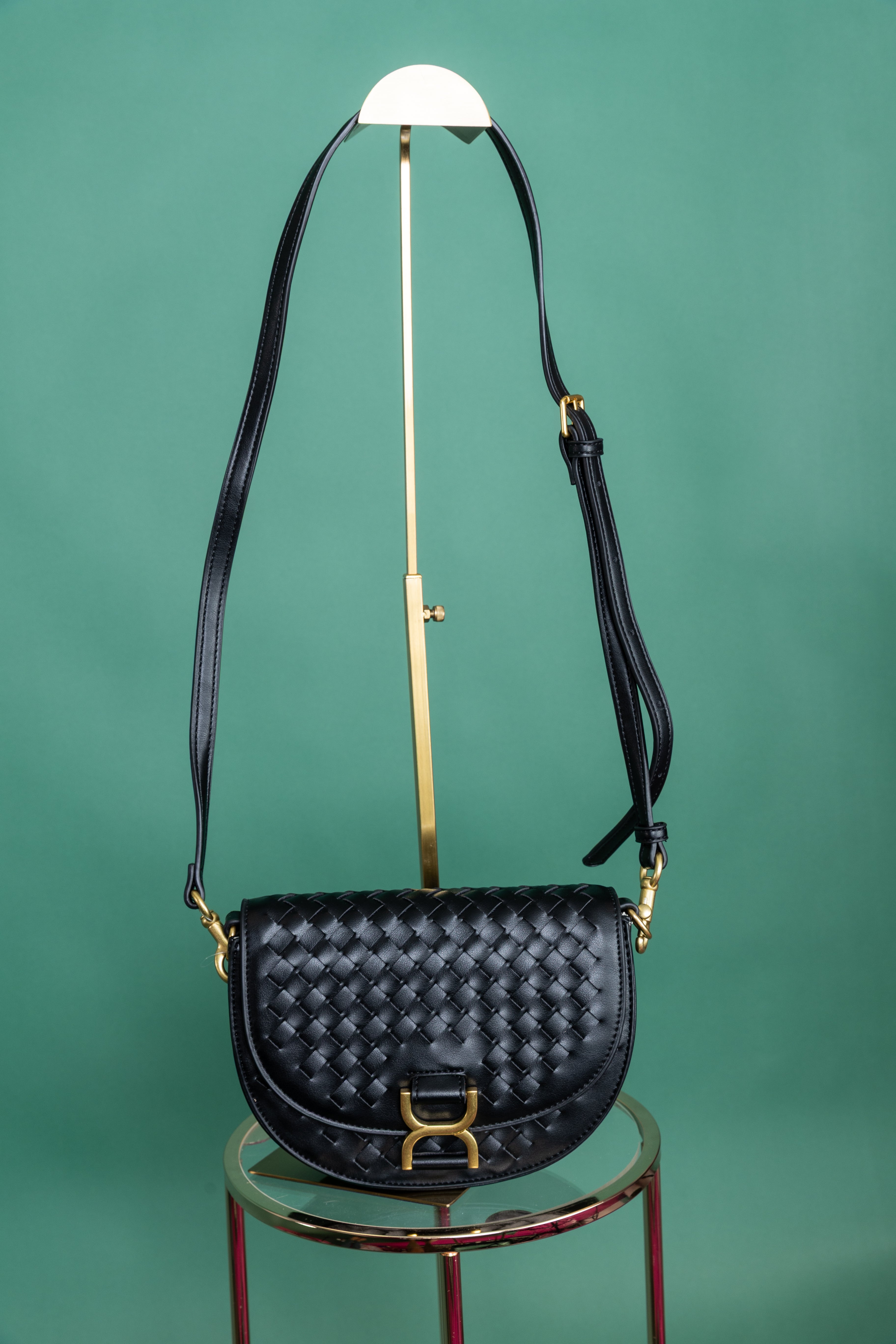 Basket Weave Crossbody Bag