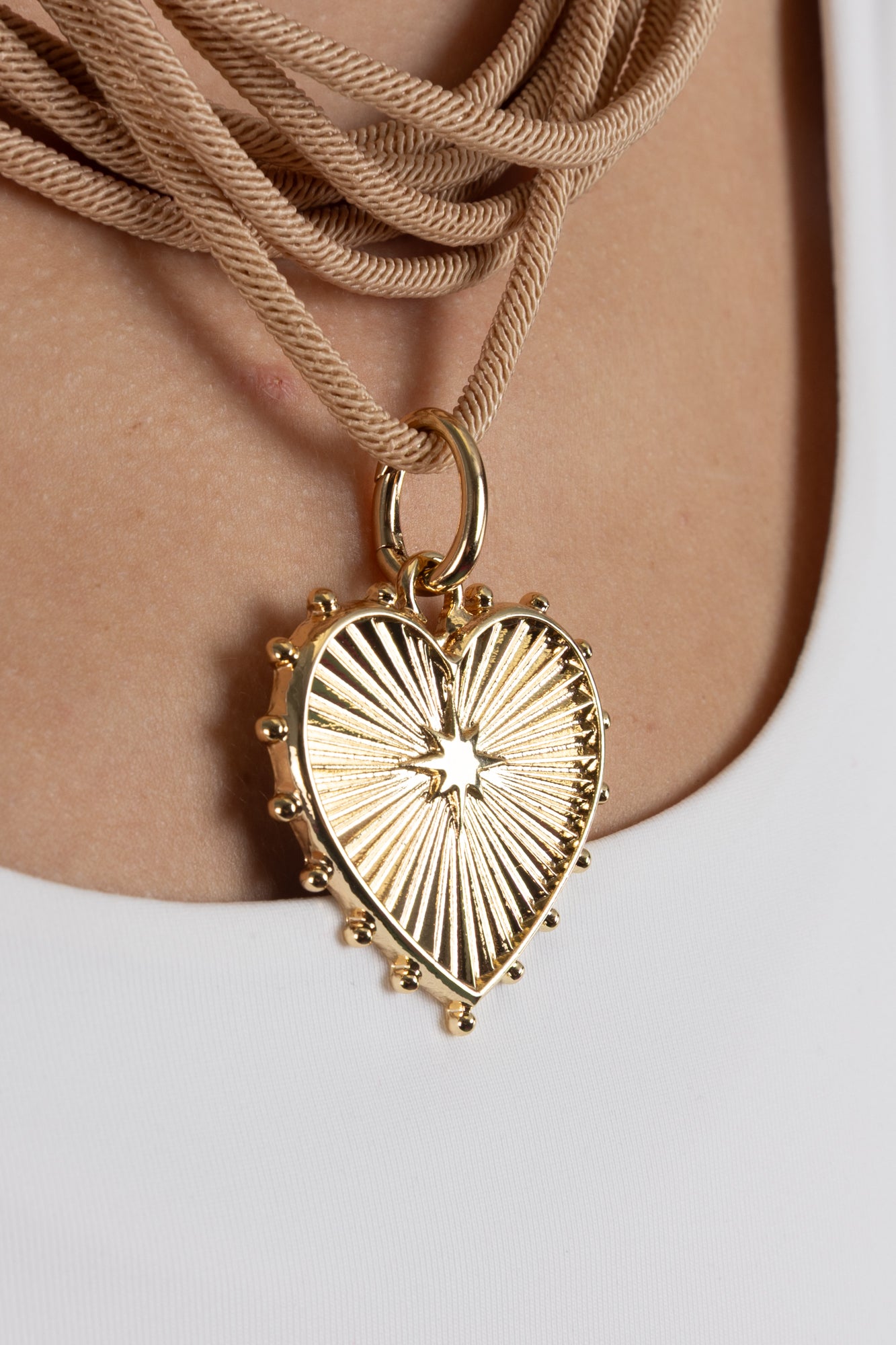 Large Gold Heart Charm