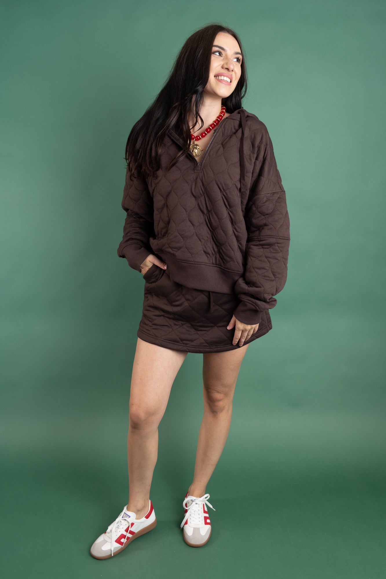 Espresso Quilted Skort