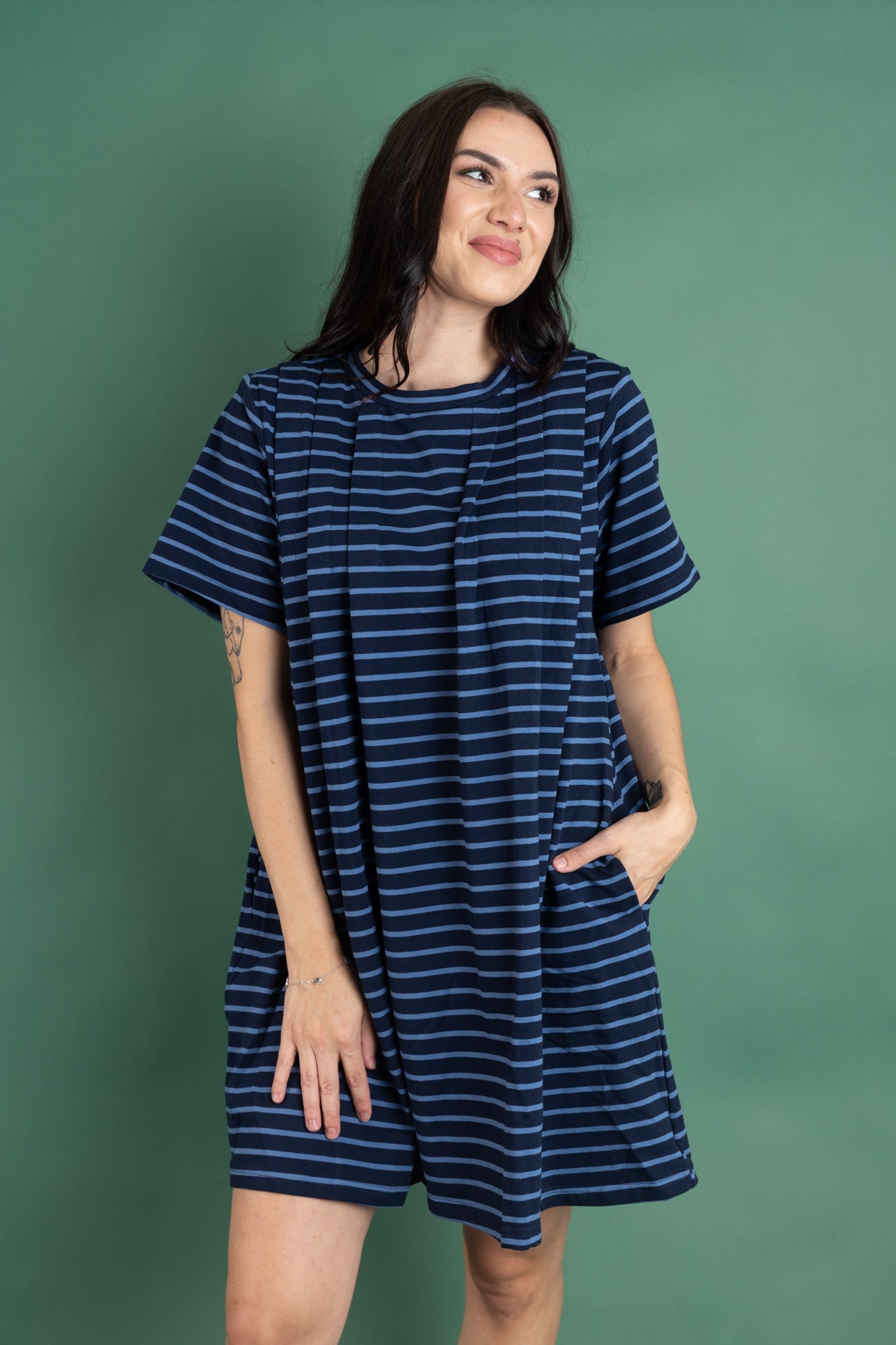 Striped Pleated Mini