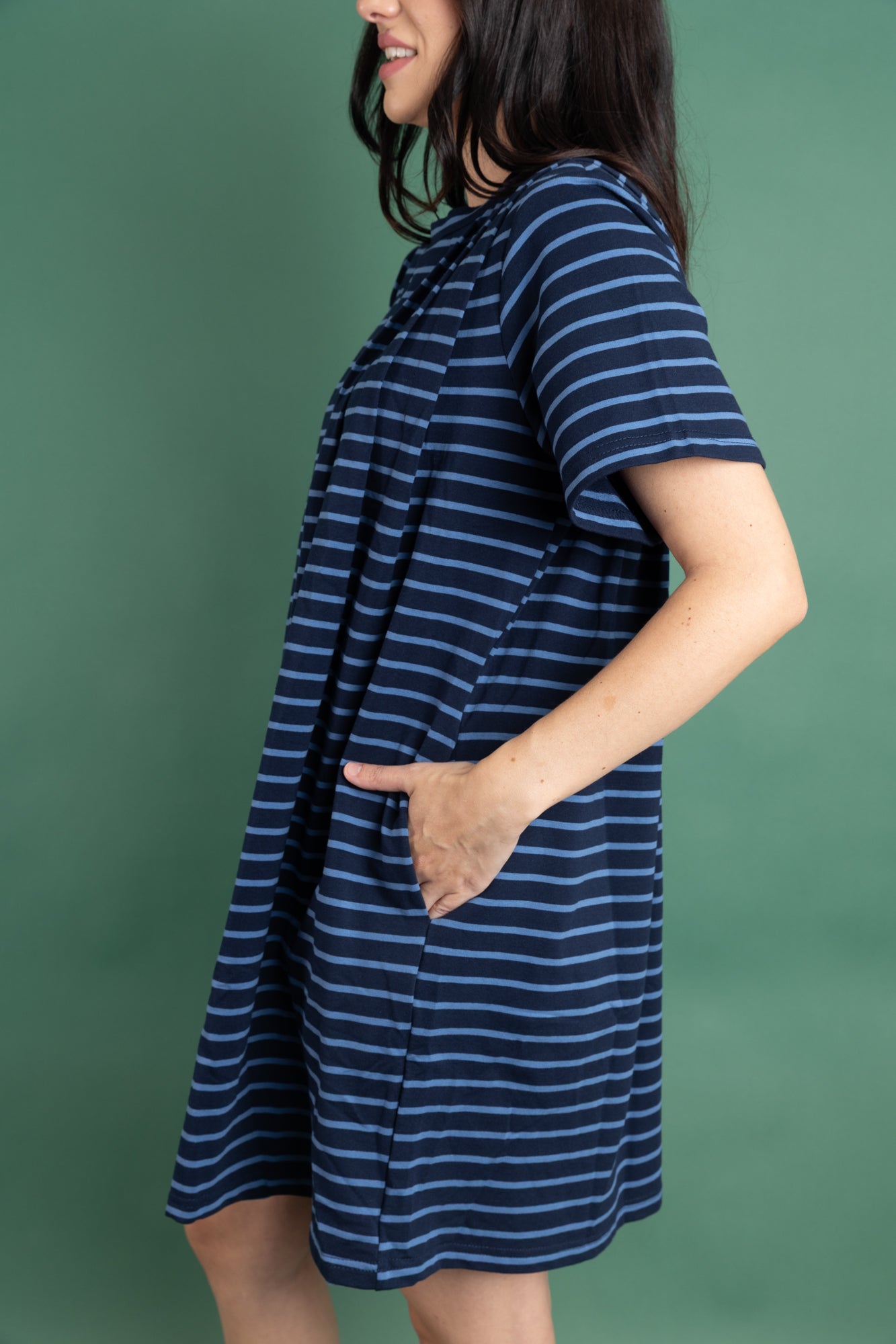 Striped Pleated Mini