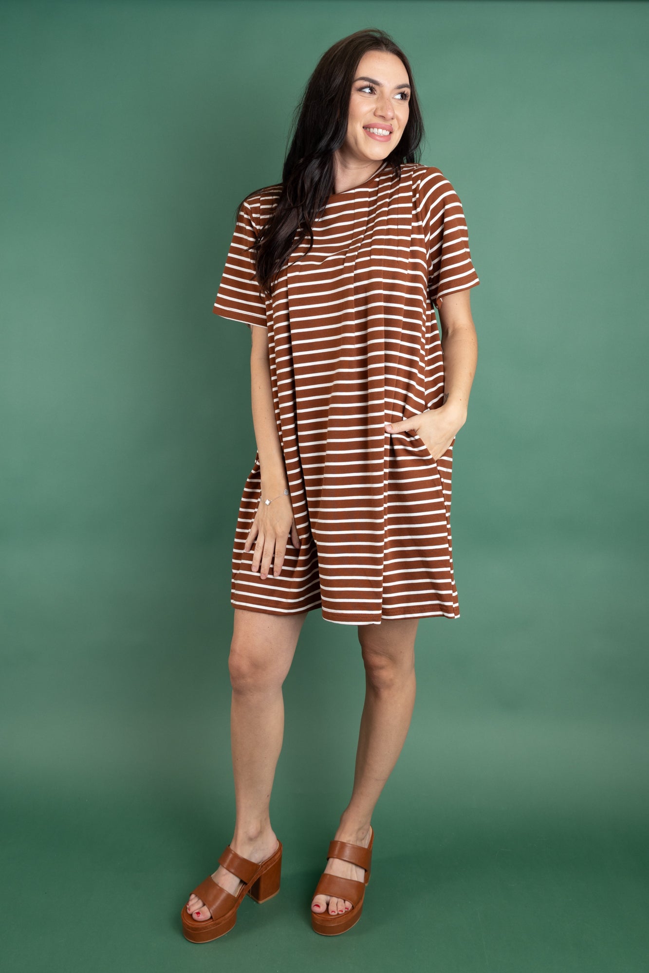 Striped Pleated Mini
