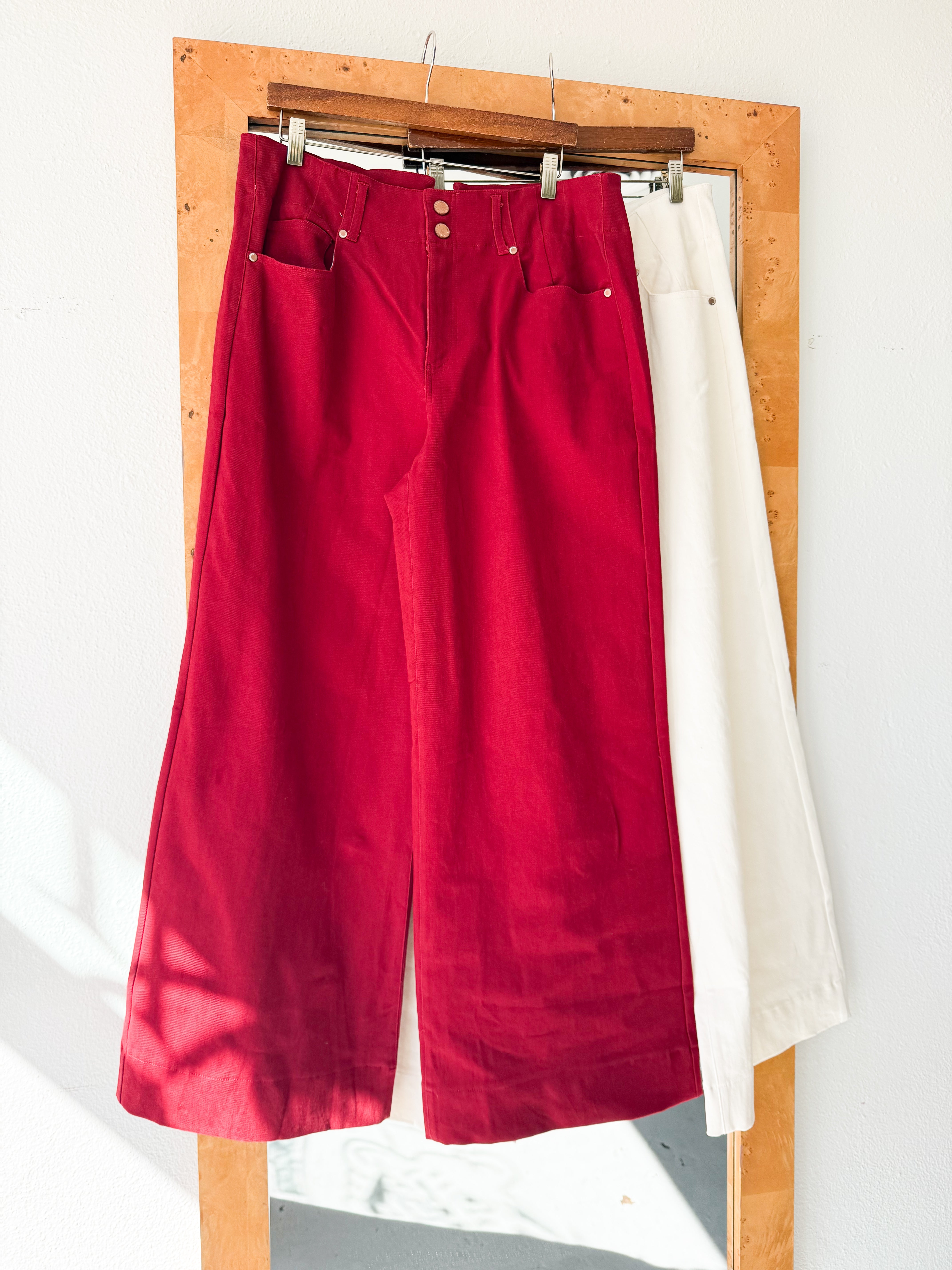 Plus Size Double Button Pant