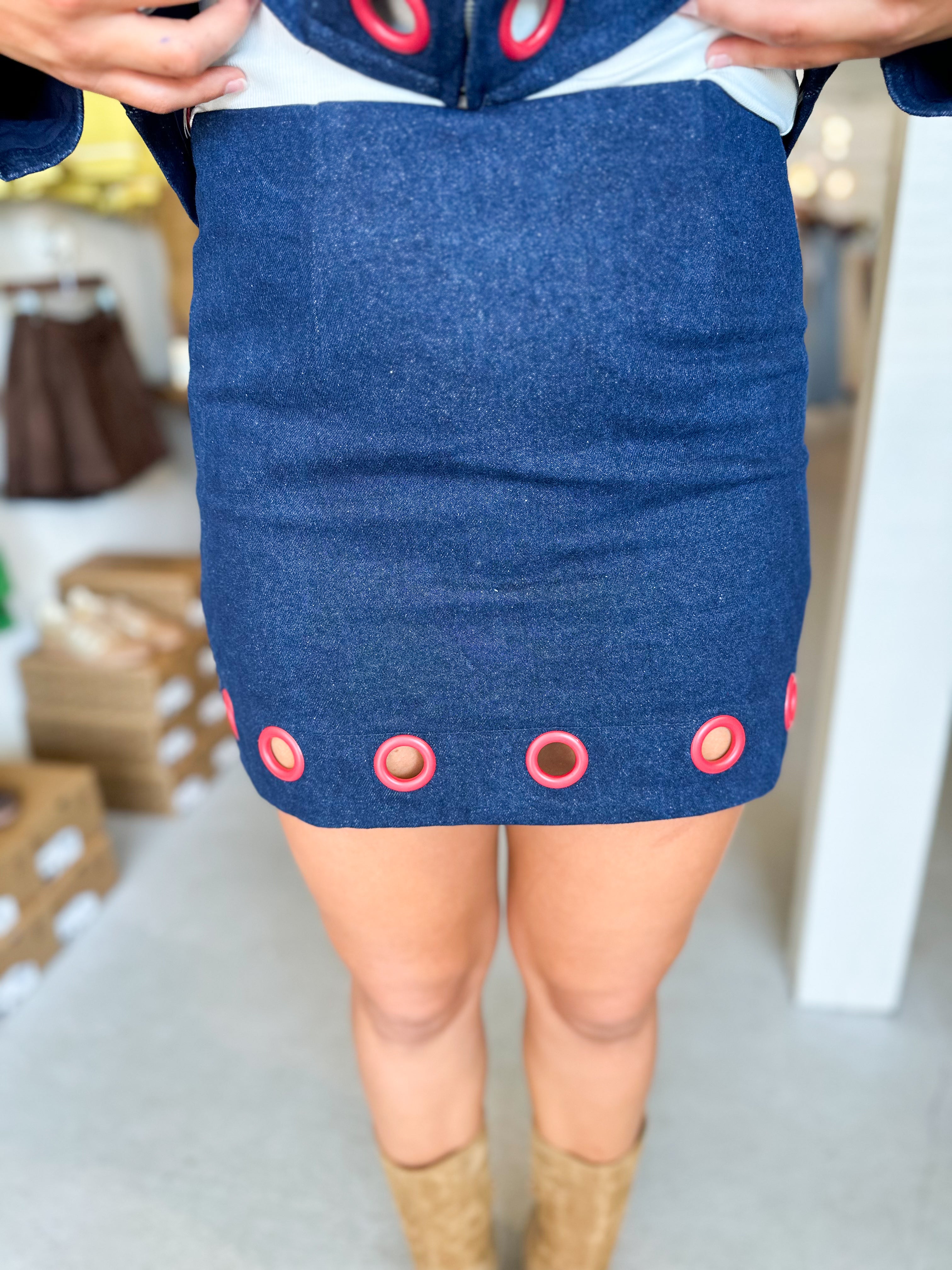 Statement Hem Mini Skirt