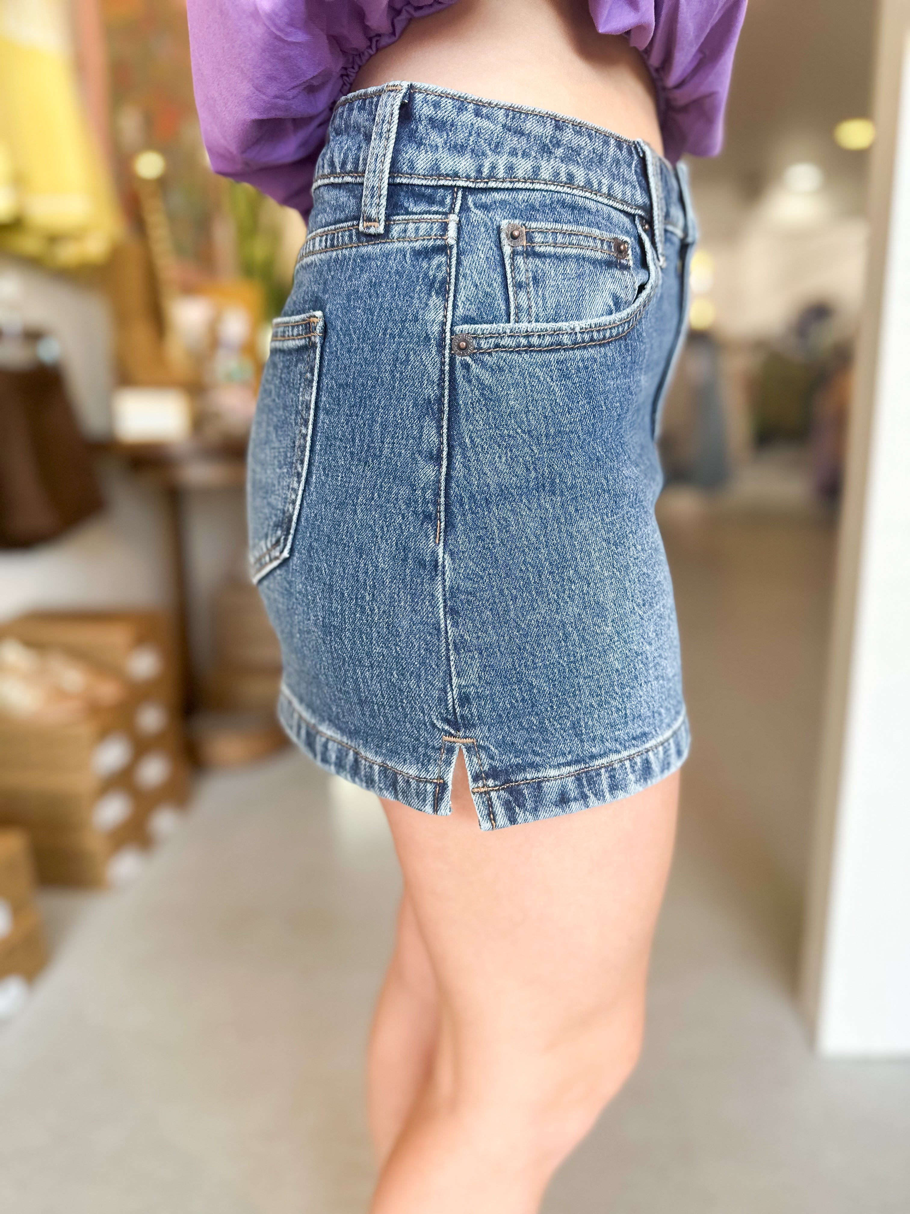 Denim Mini Skirt