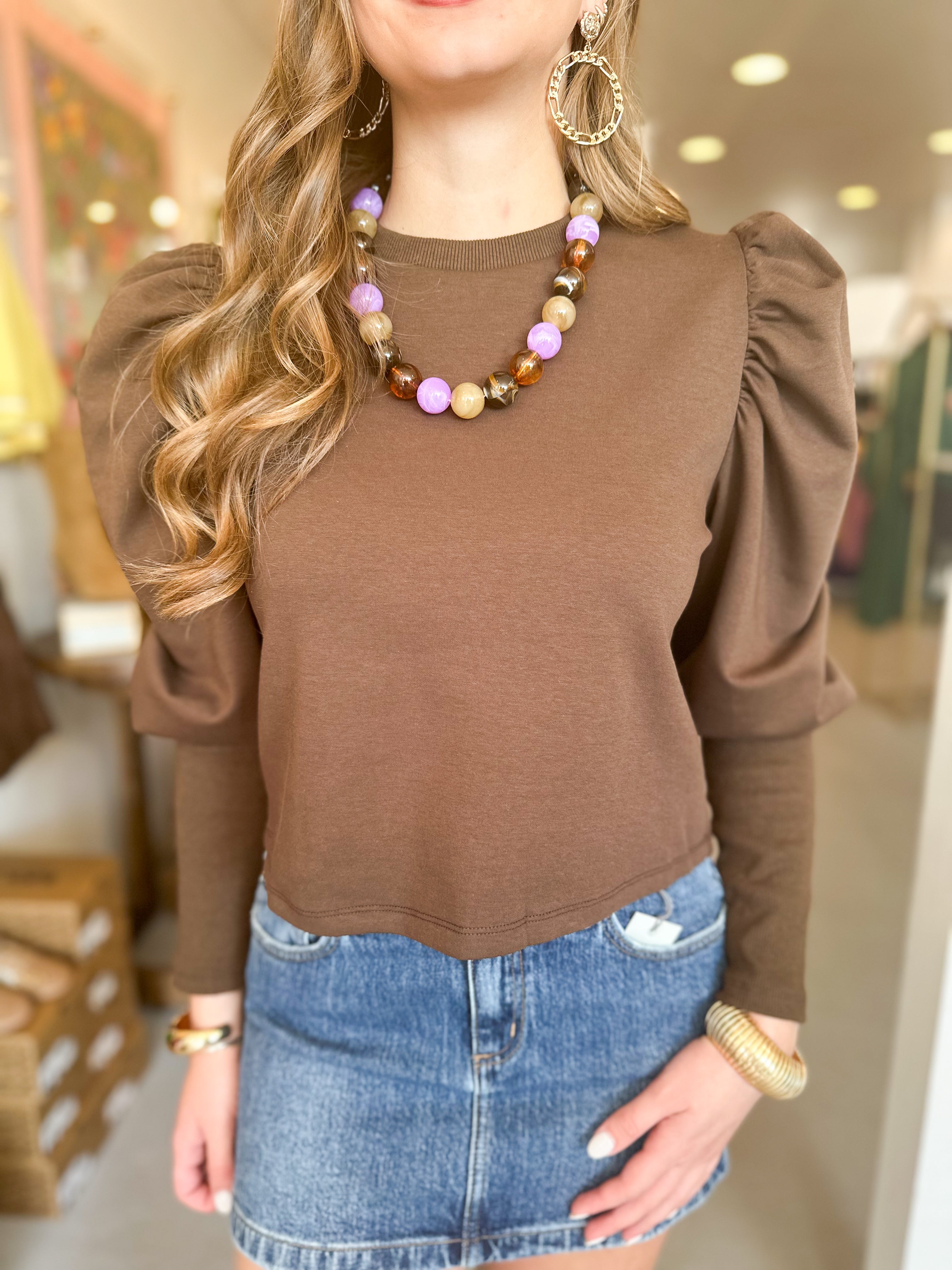 Puff Long Sleeve Pullover