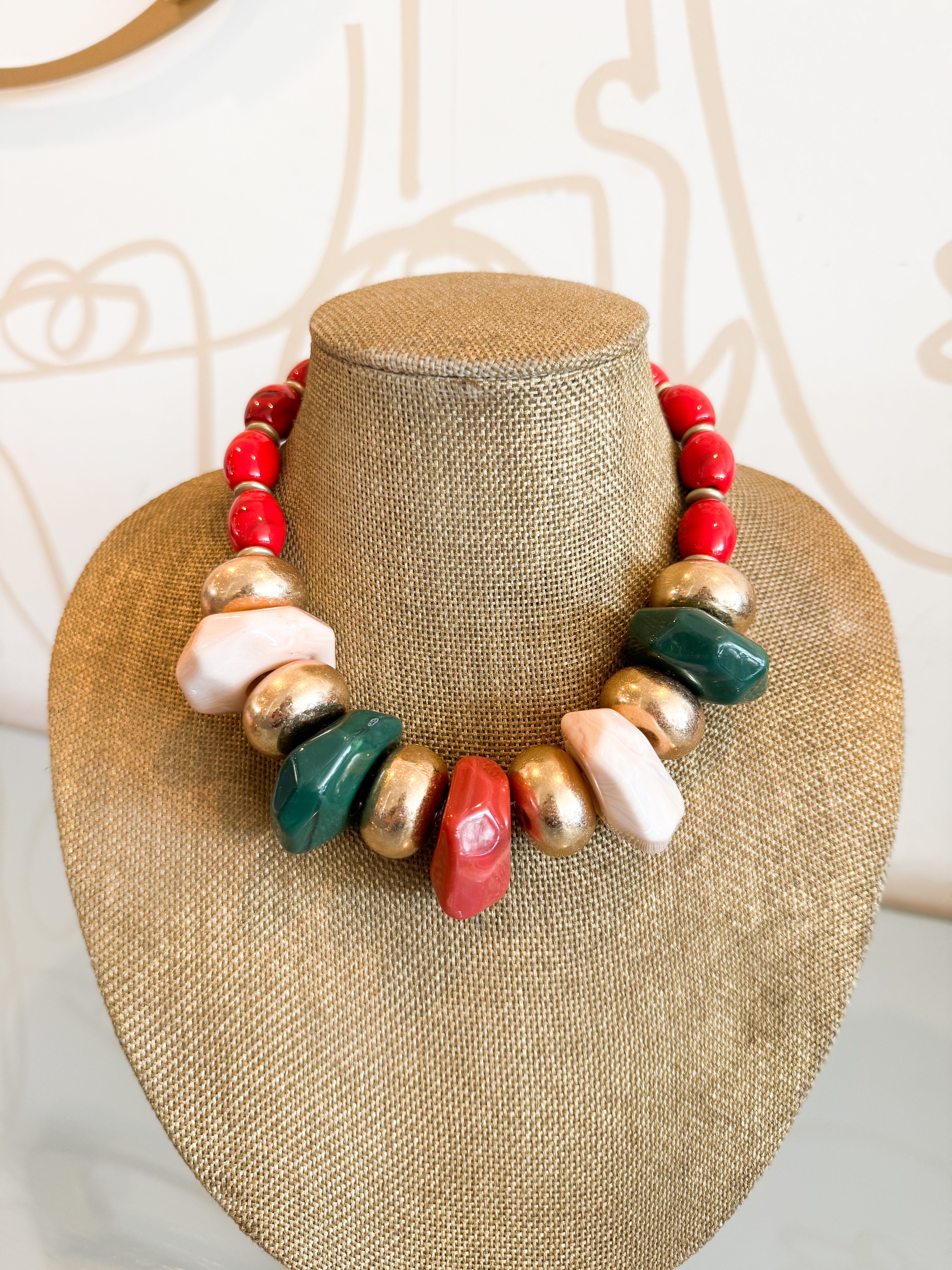 Treasure Jewels Bold Color Beaded Necklace