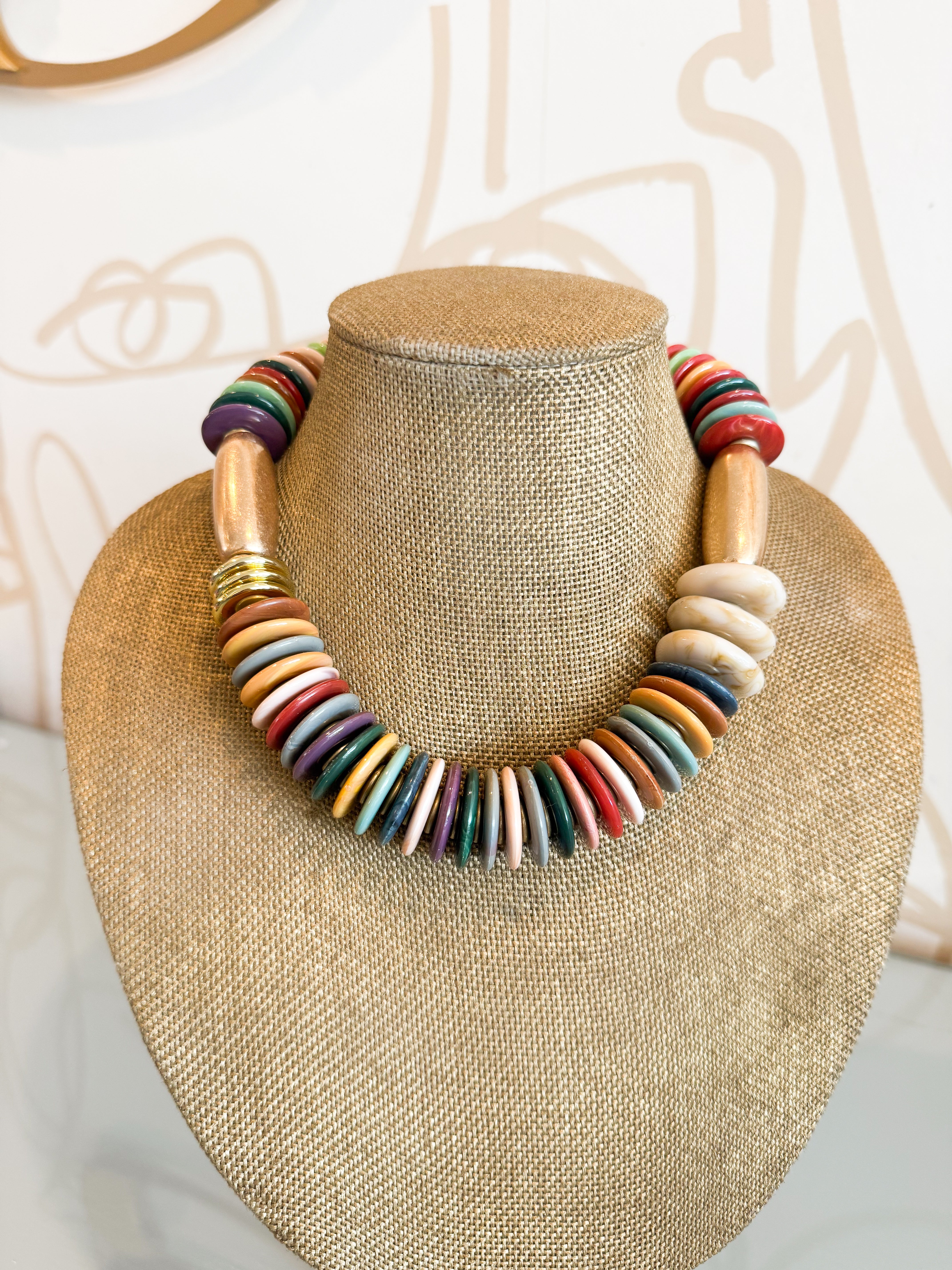 Treasure Jewels Multi Disc Necklace