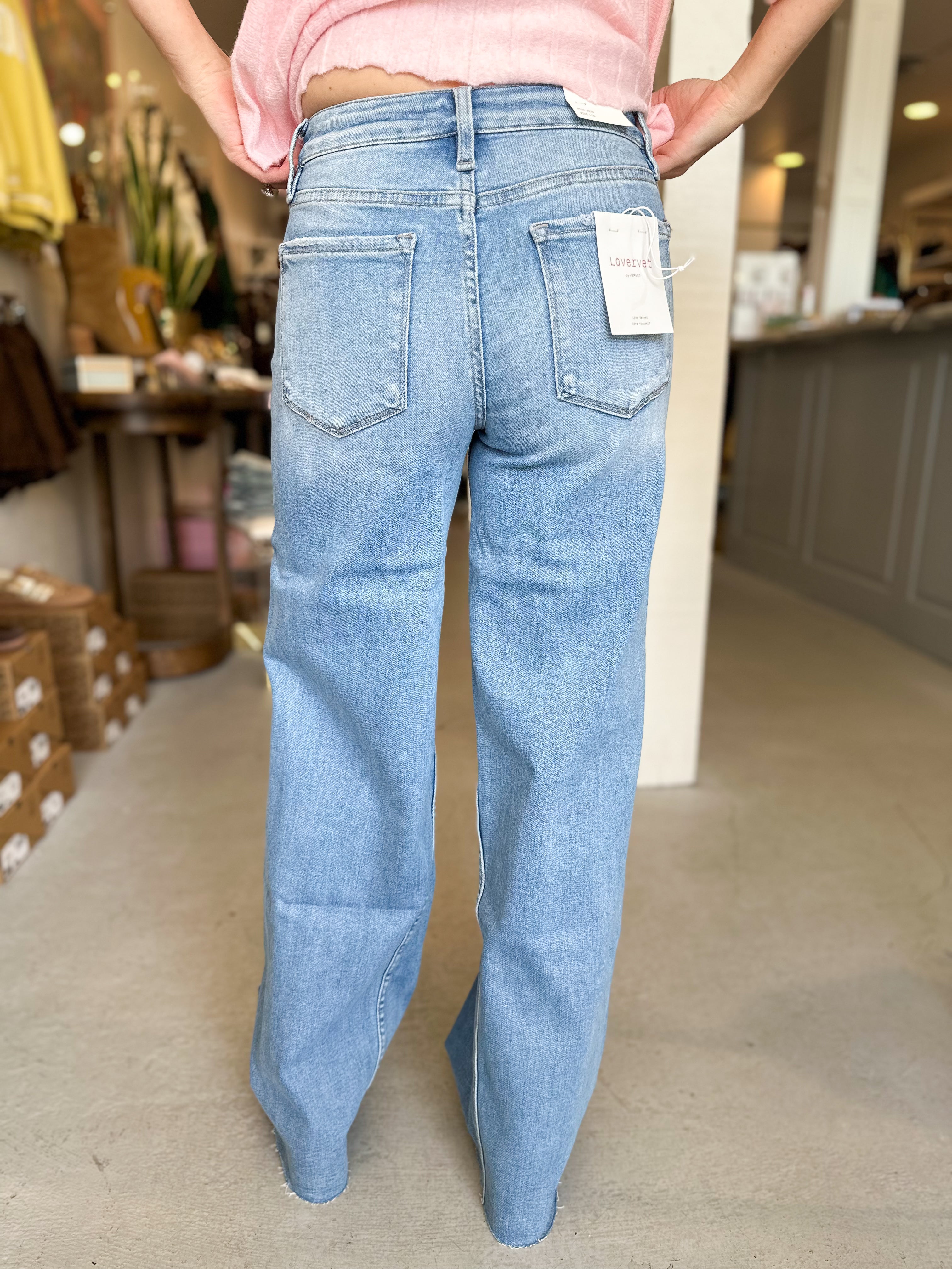 High Rise Twist Seam Denim