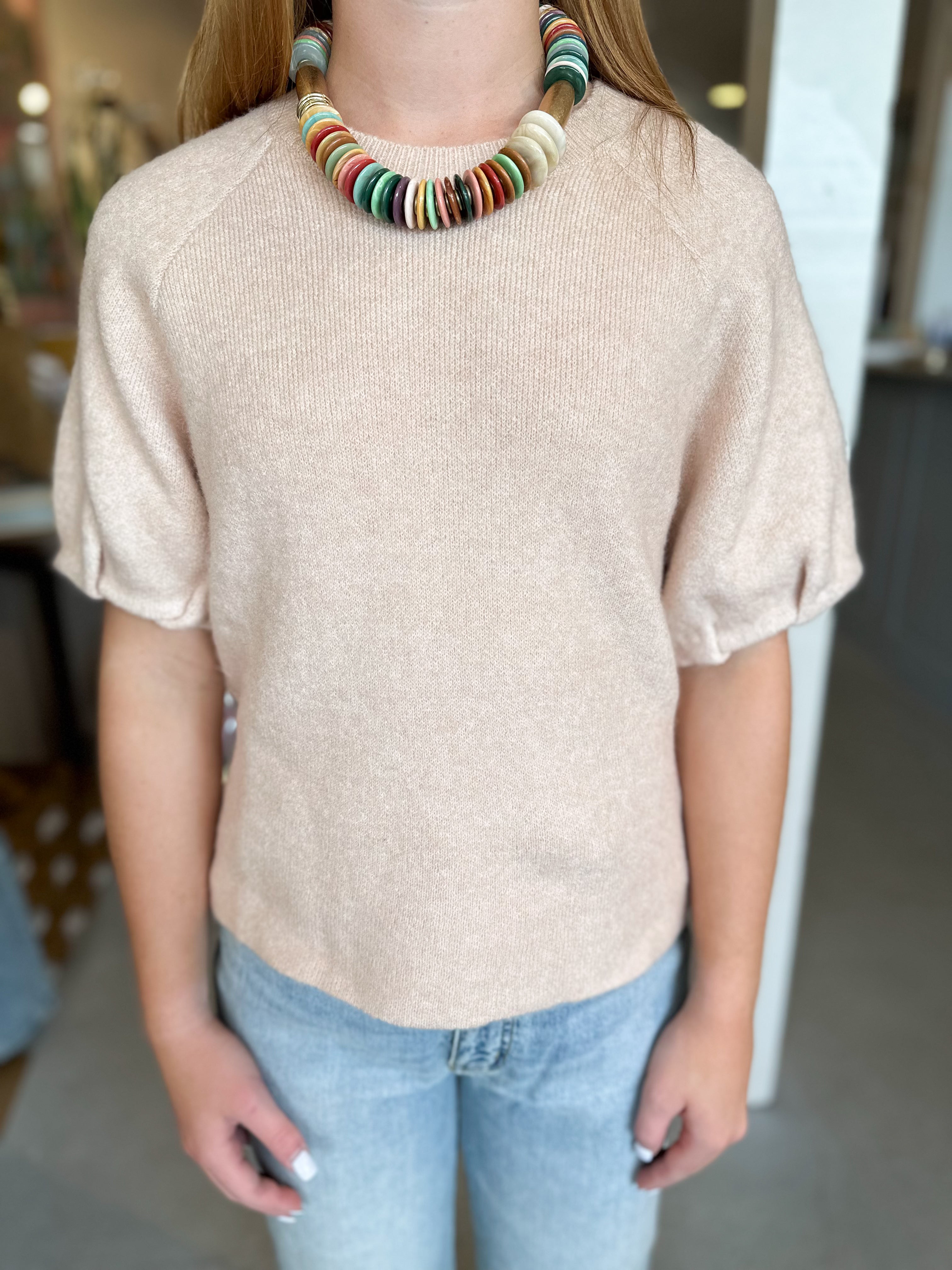 Raglan Puff Sleeve Sweater