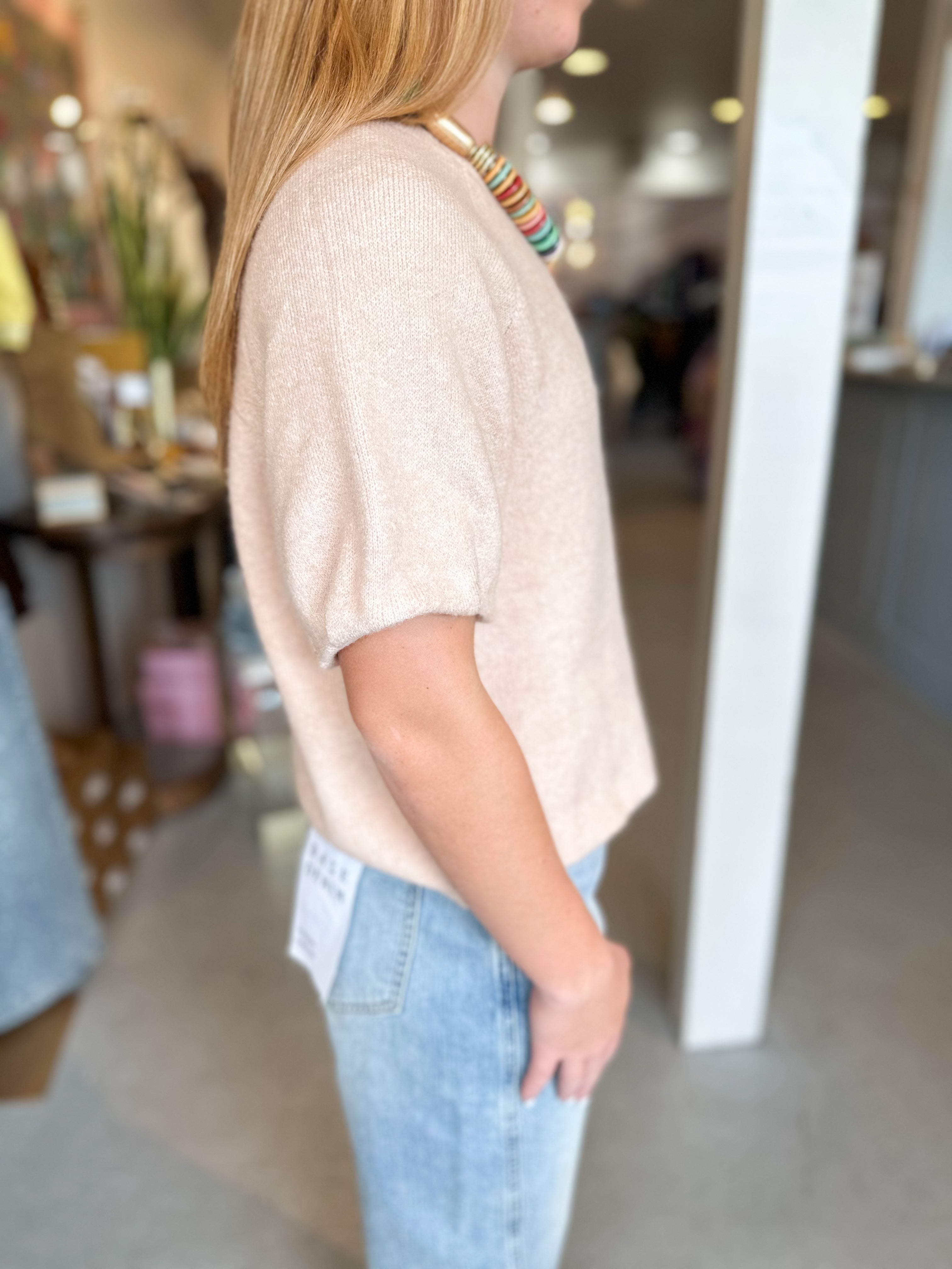 Raglan Puff Sleeve Sweater