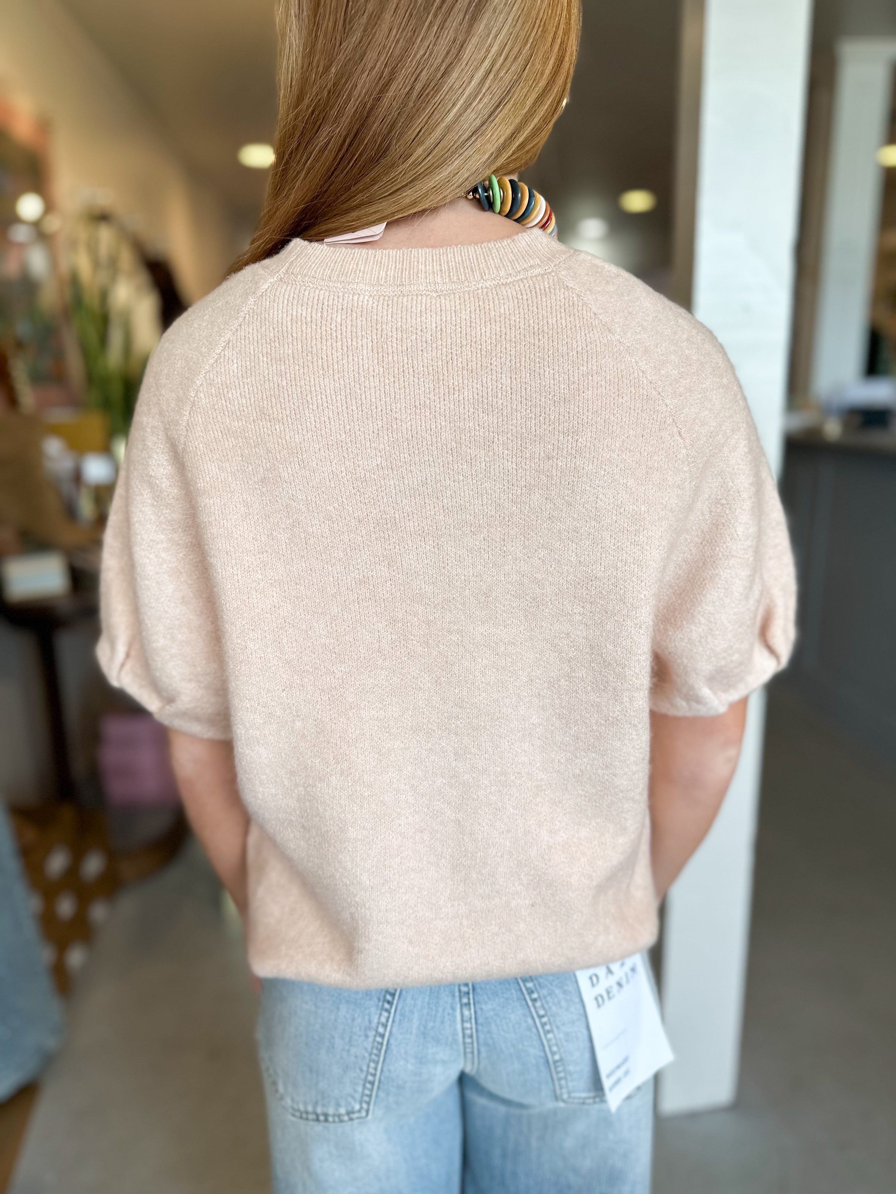 Raglan Puff Sleeve Sweater