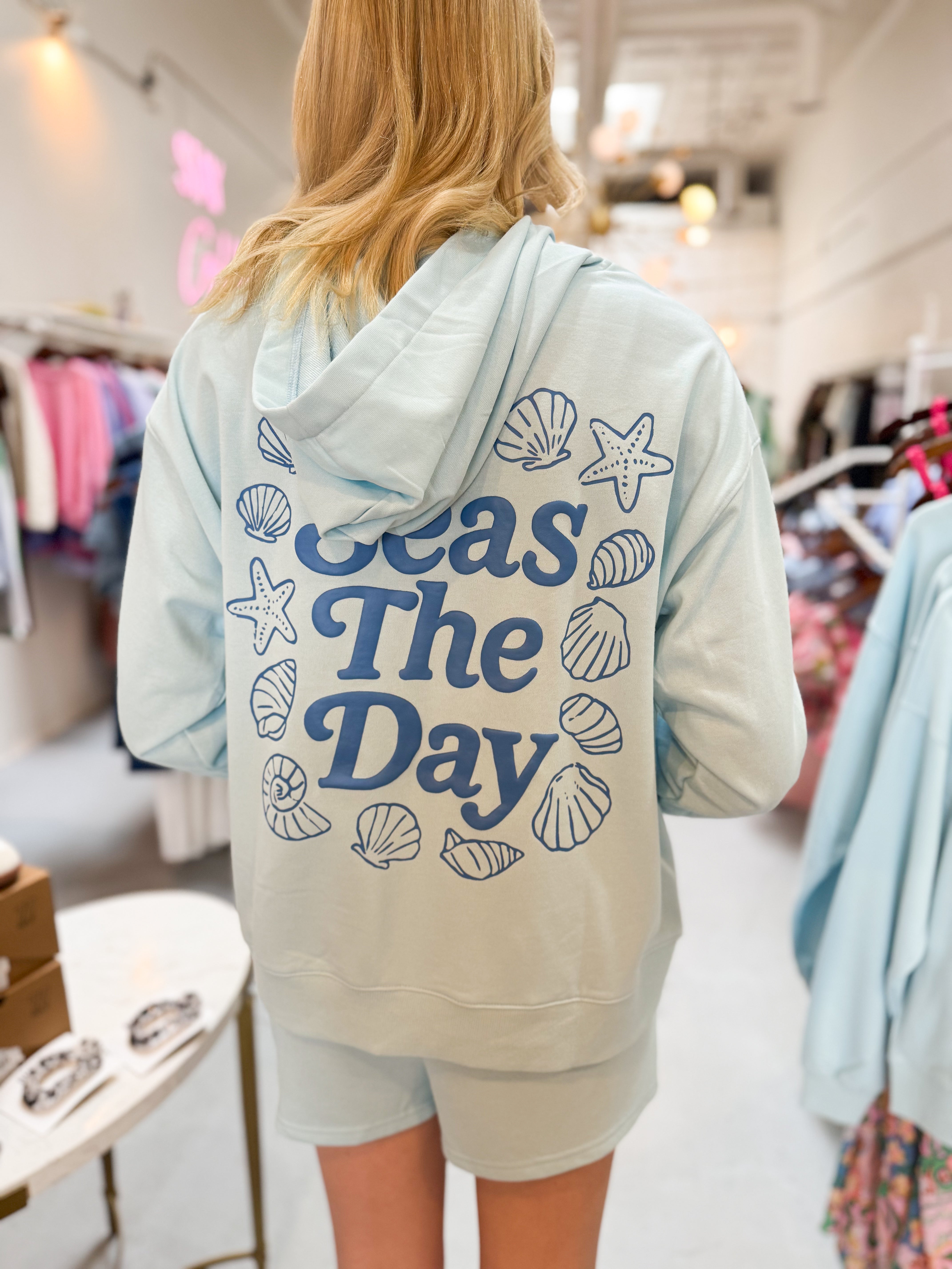 Seas The Day Hoodie & Shorts Set