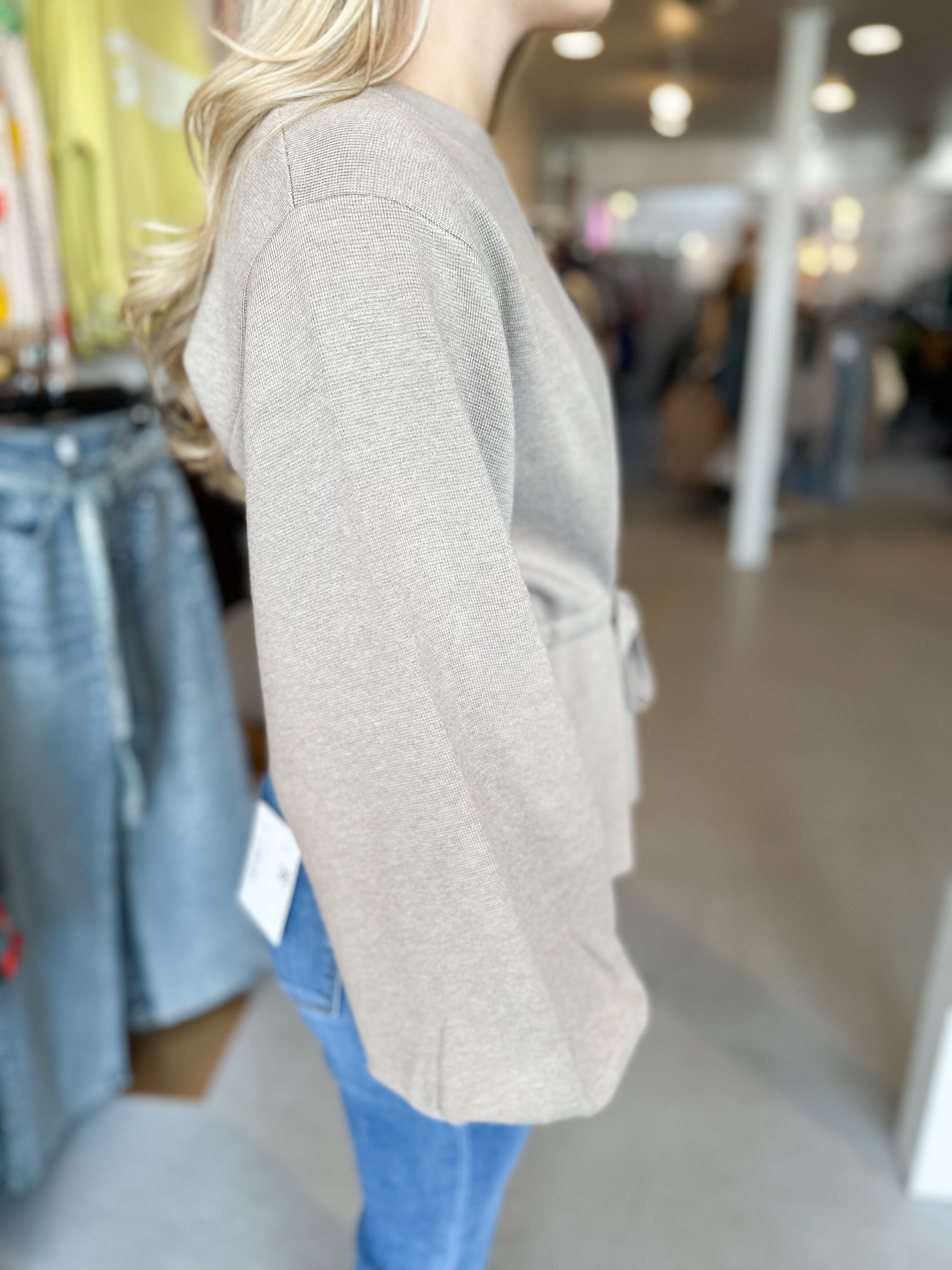 Drawstring Knit Top