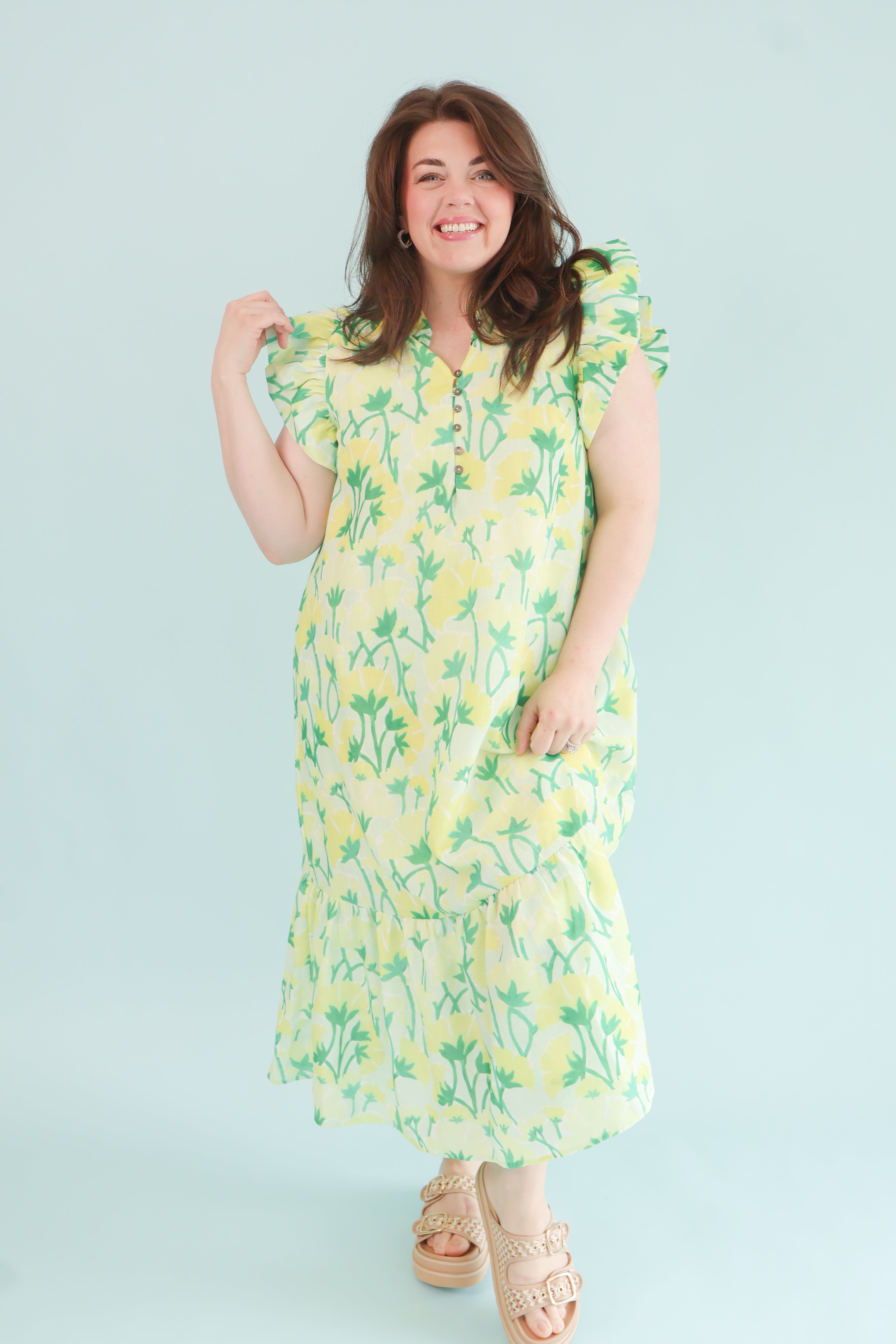 Plus Size Lemon Blossom Dress