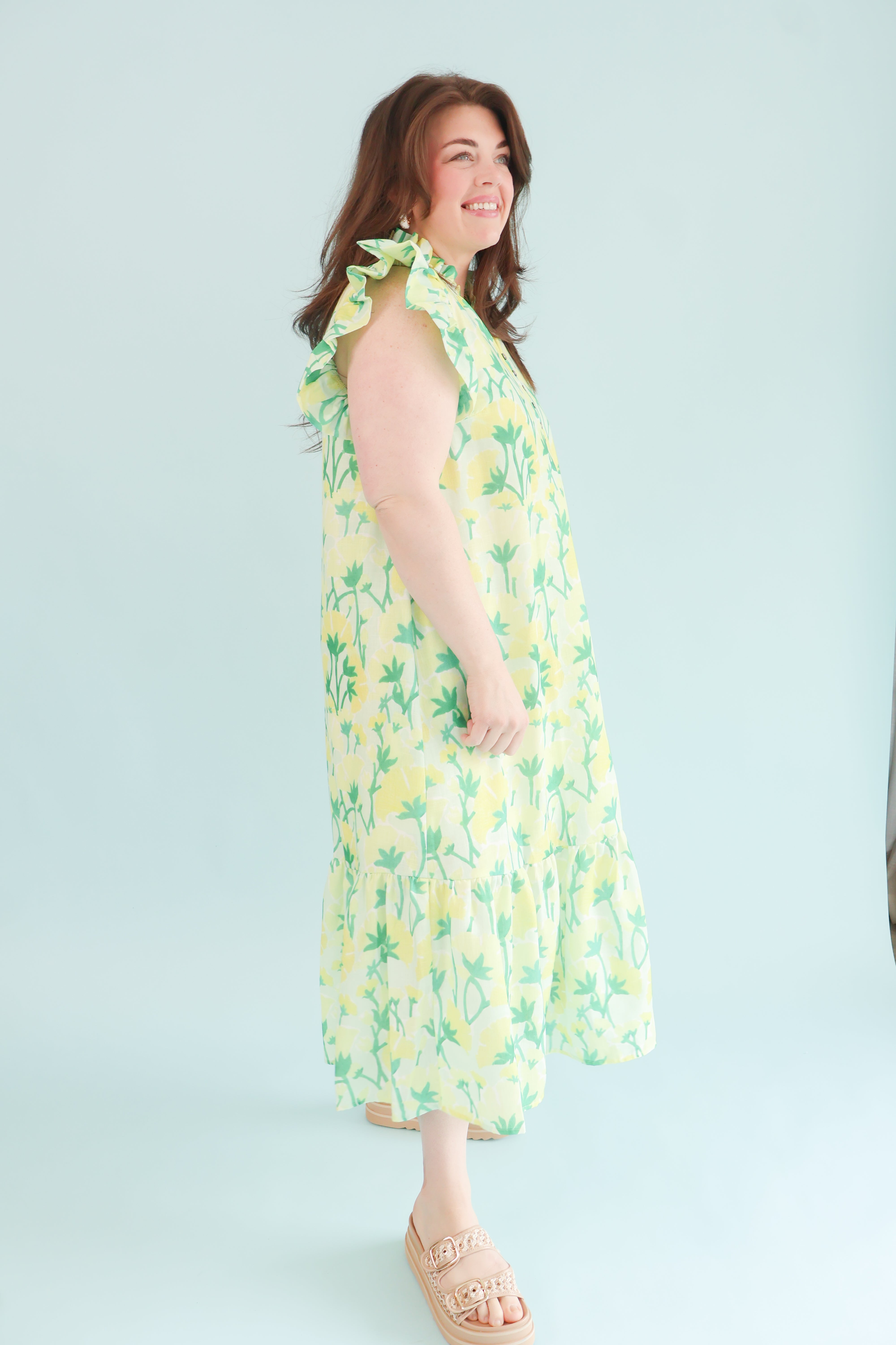 Plus Size Lemon Blossom Dress