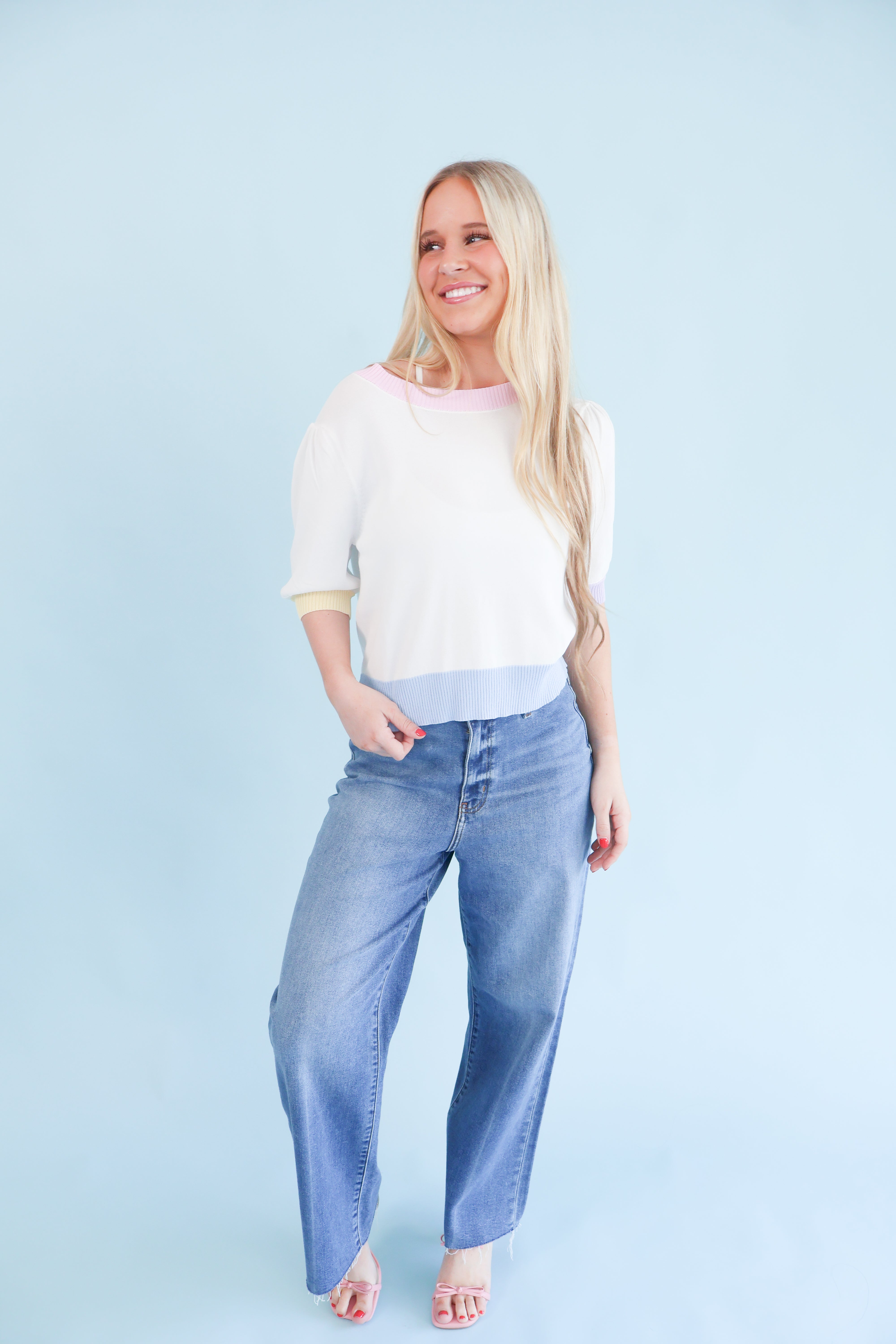 Cotton Candy Colorblock Top