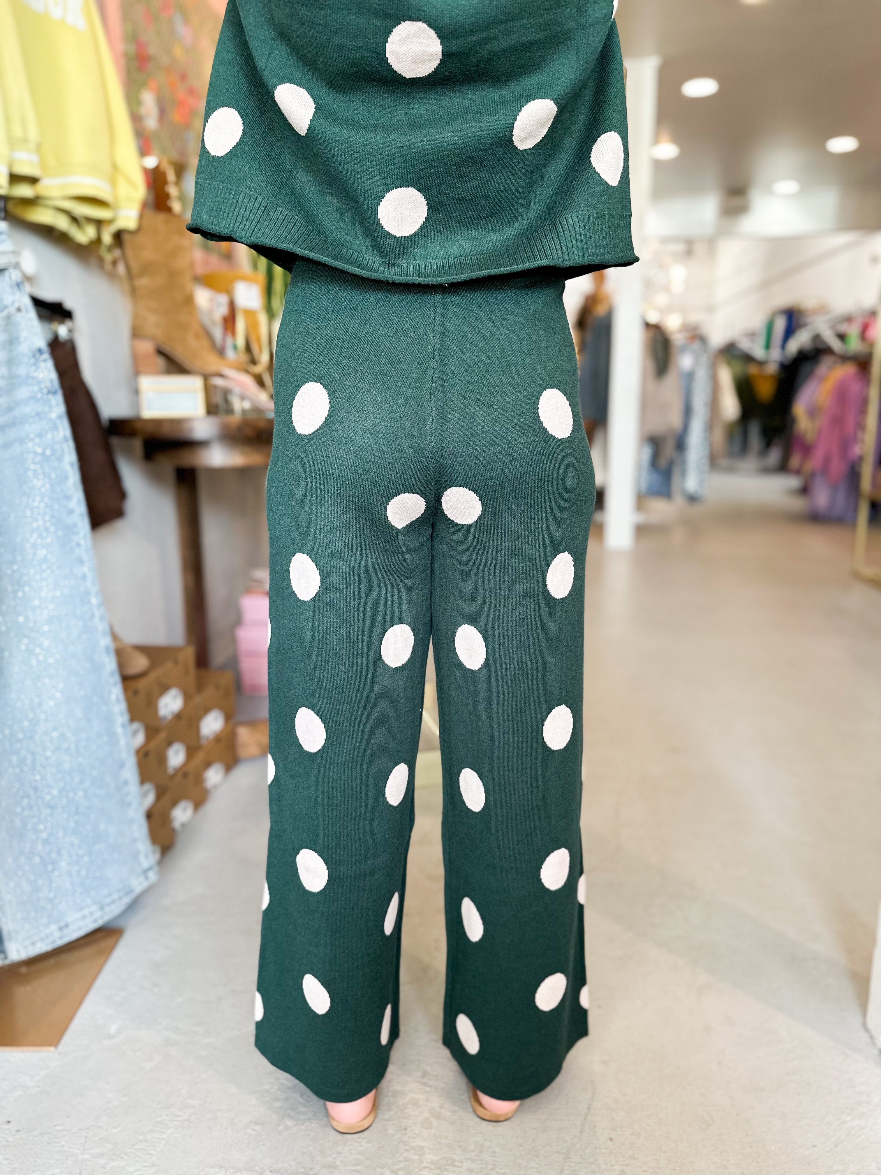 Polka Dot Knit Pants