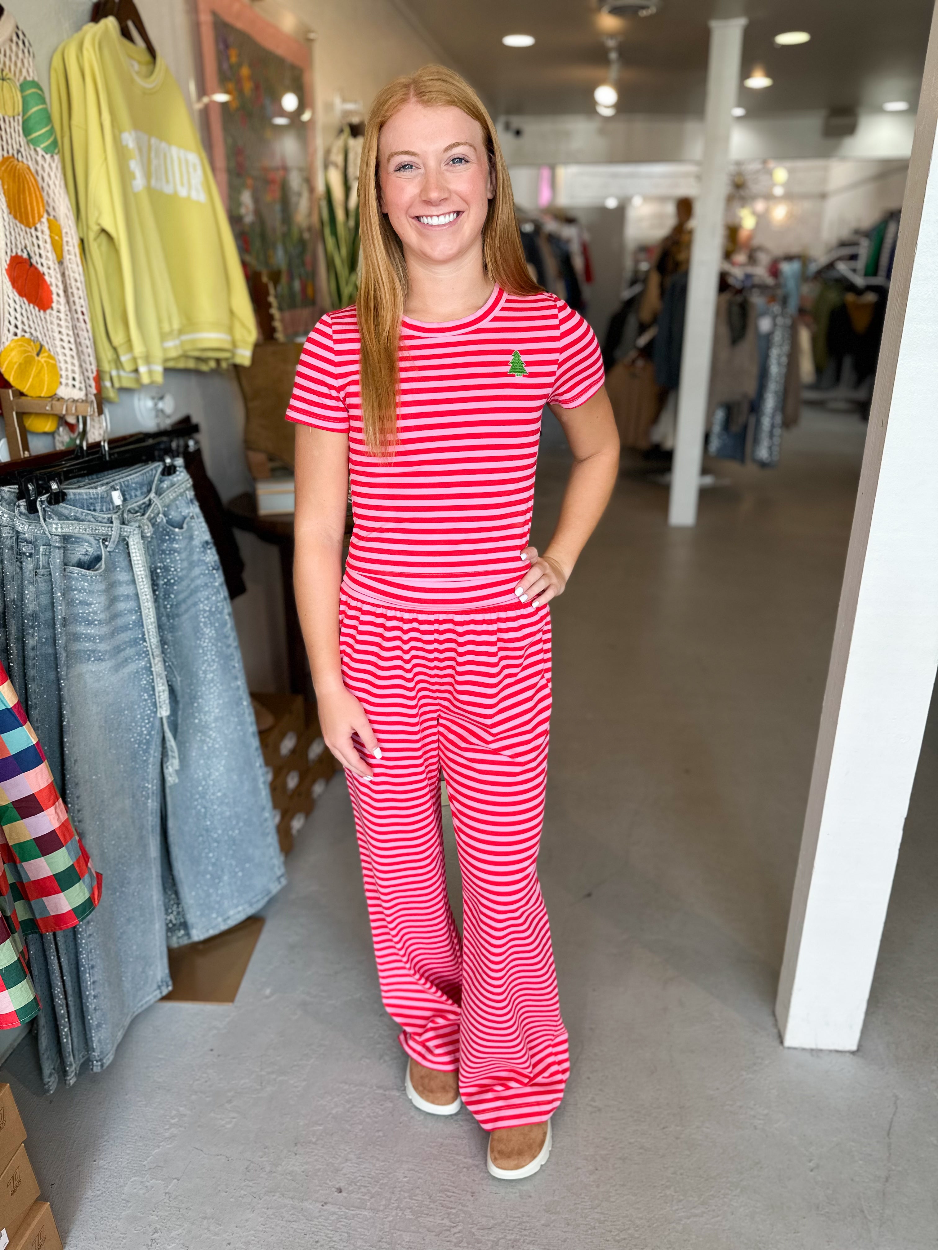 Christmas Striped Lounge Set