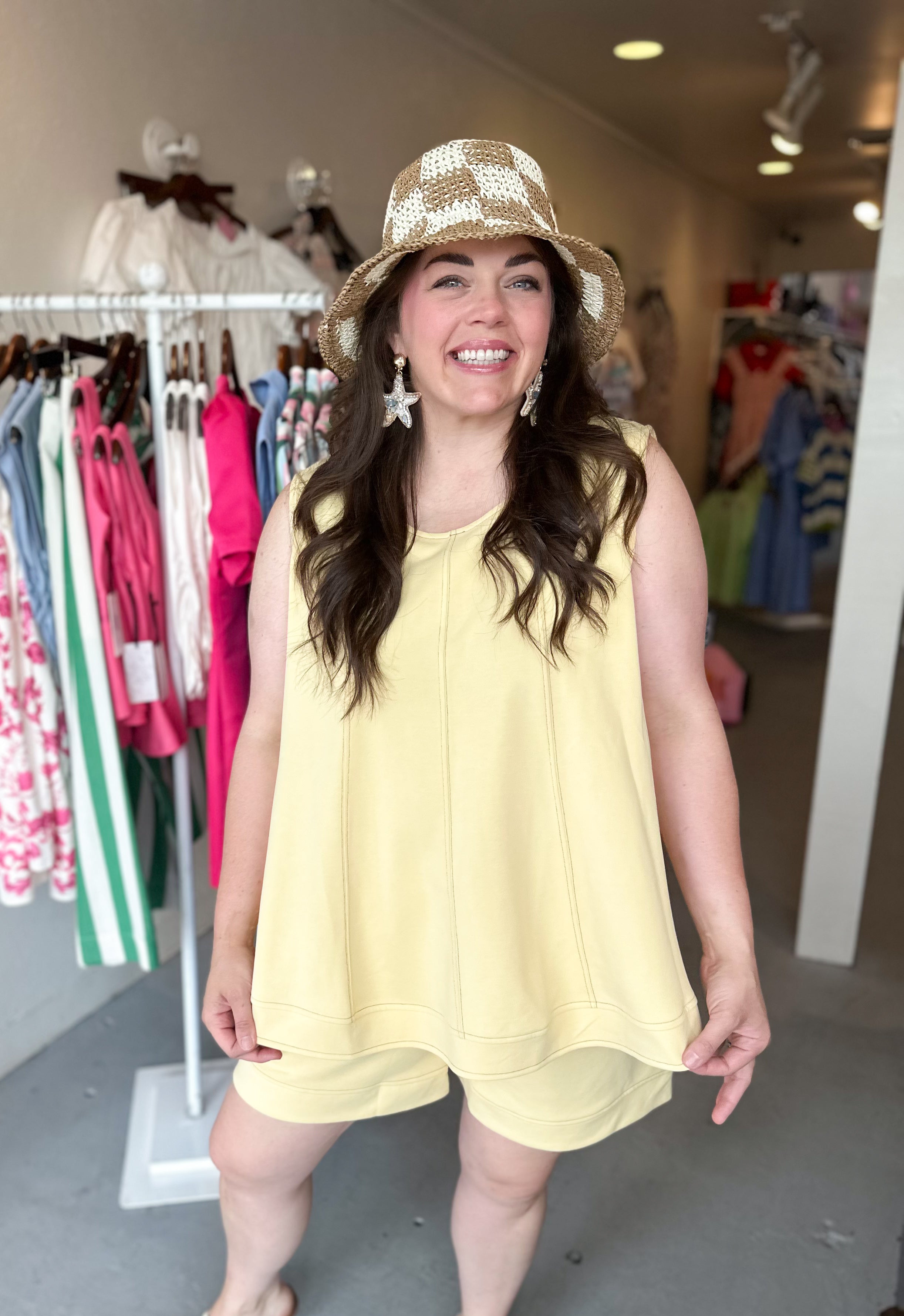 Plus Size Mustard Sleeveless Tank