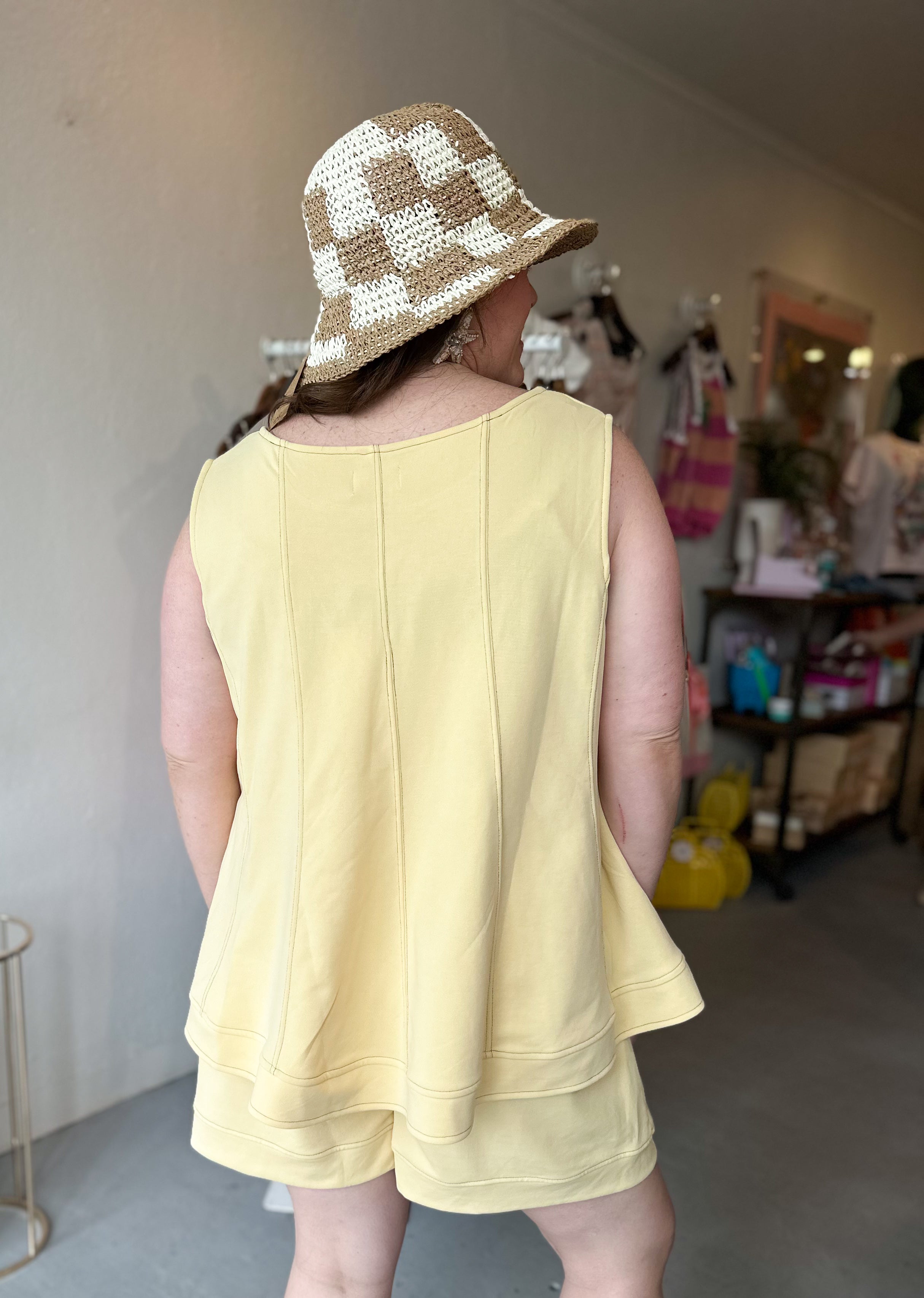 Plus Size Mustard Short