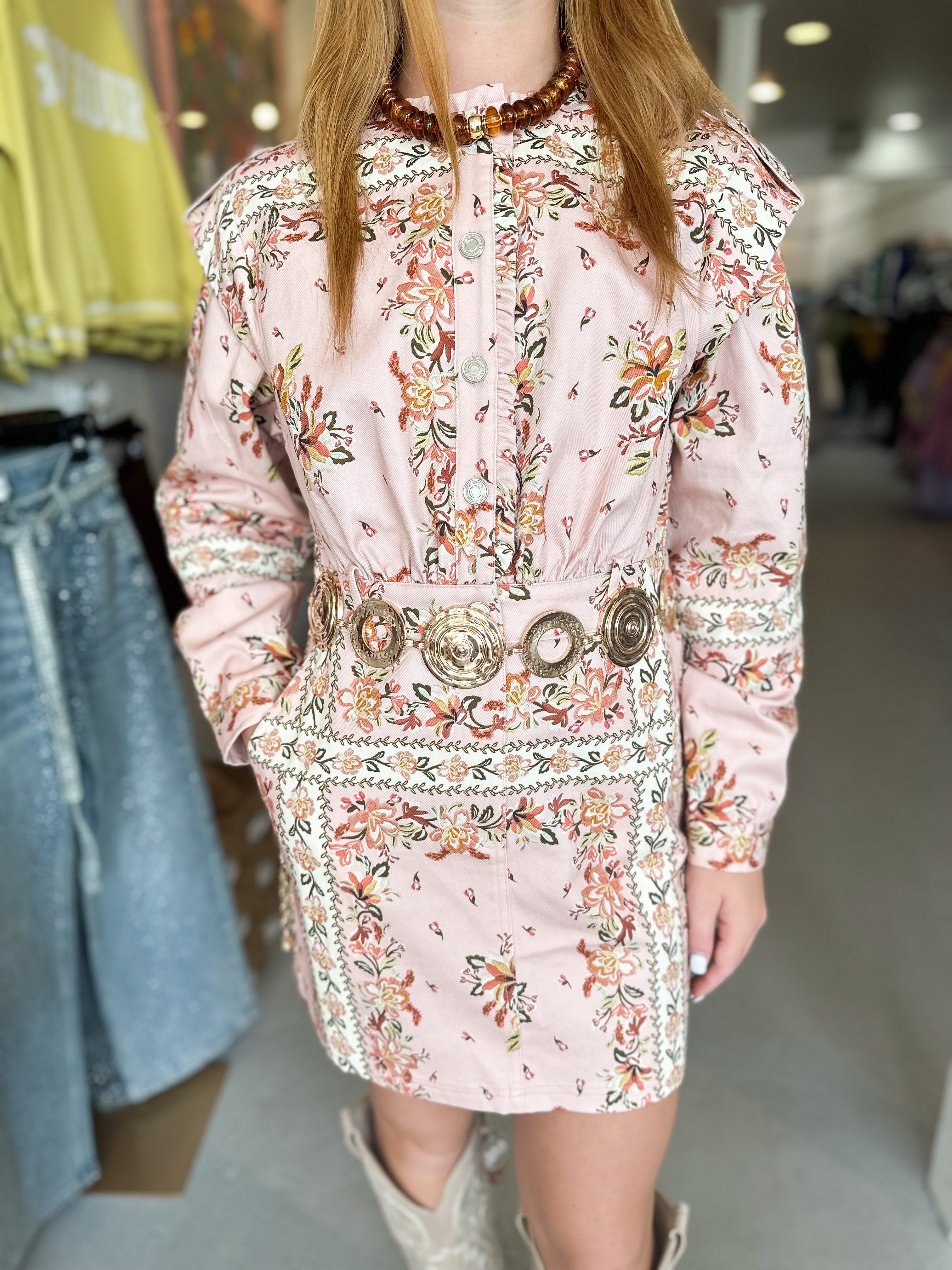Handkerchief Twill Mini Dress