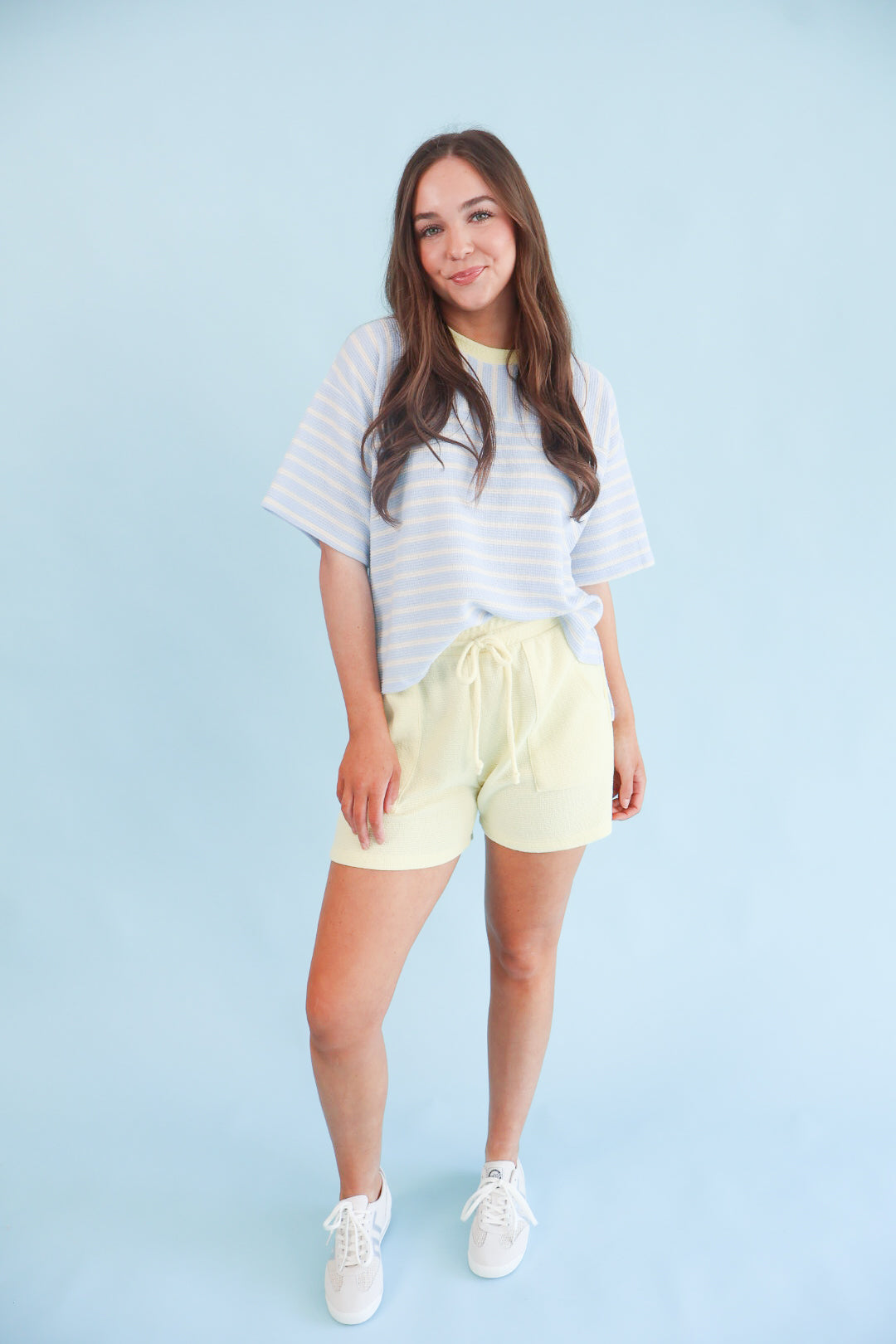 Color Block Stripe Knit Top