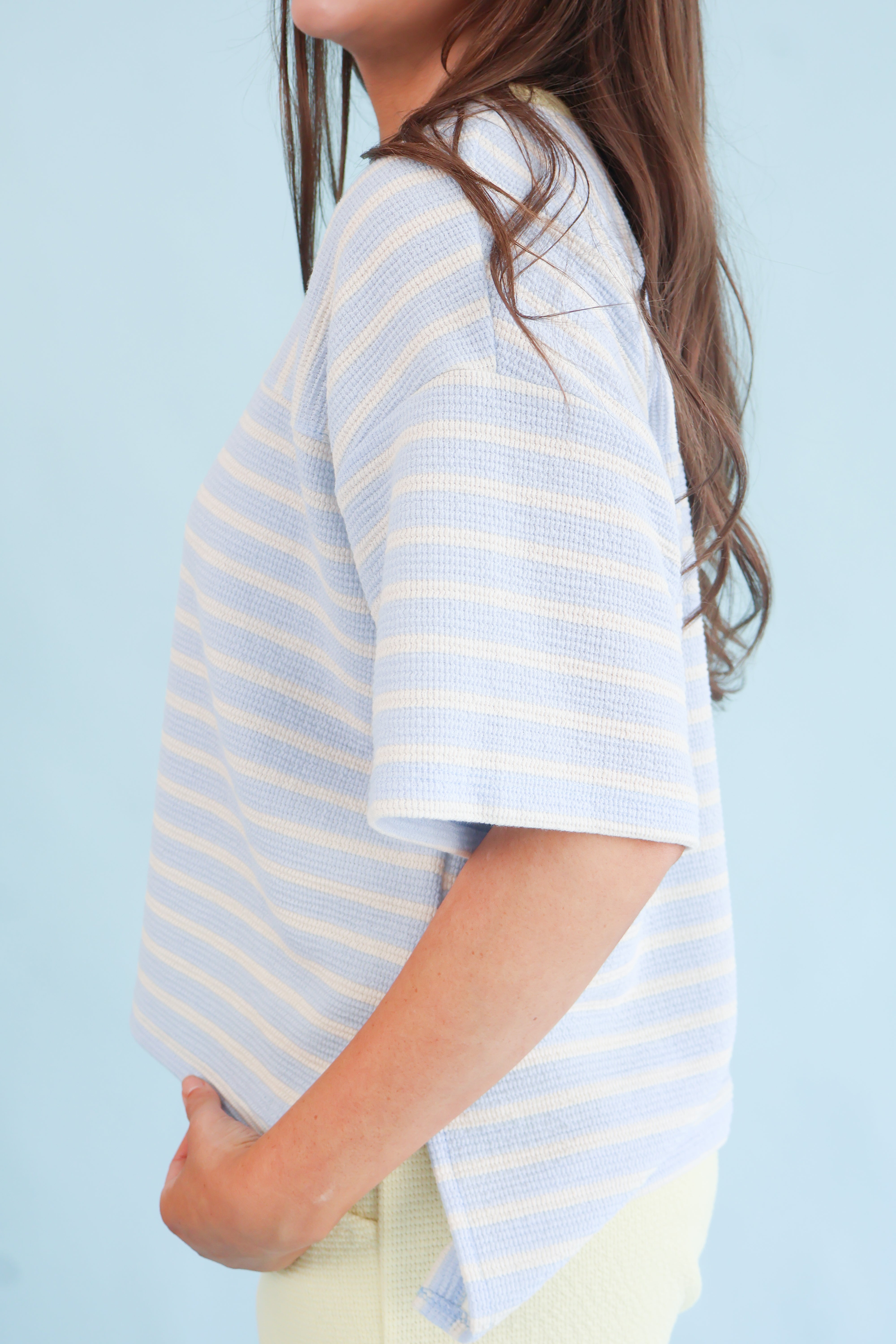 Color Block Stripe Knit Top