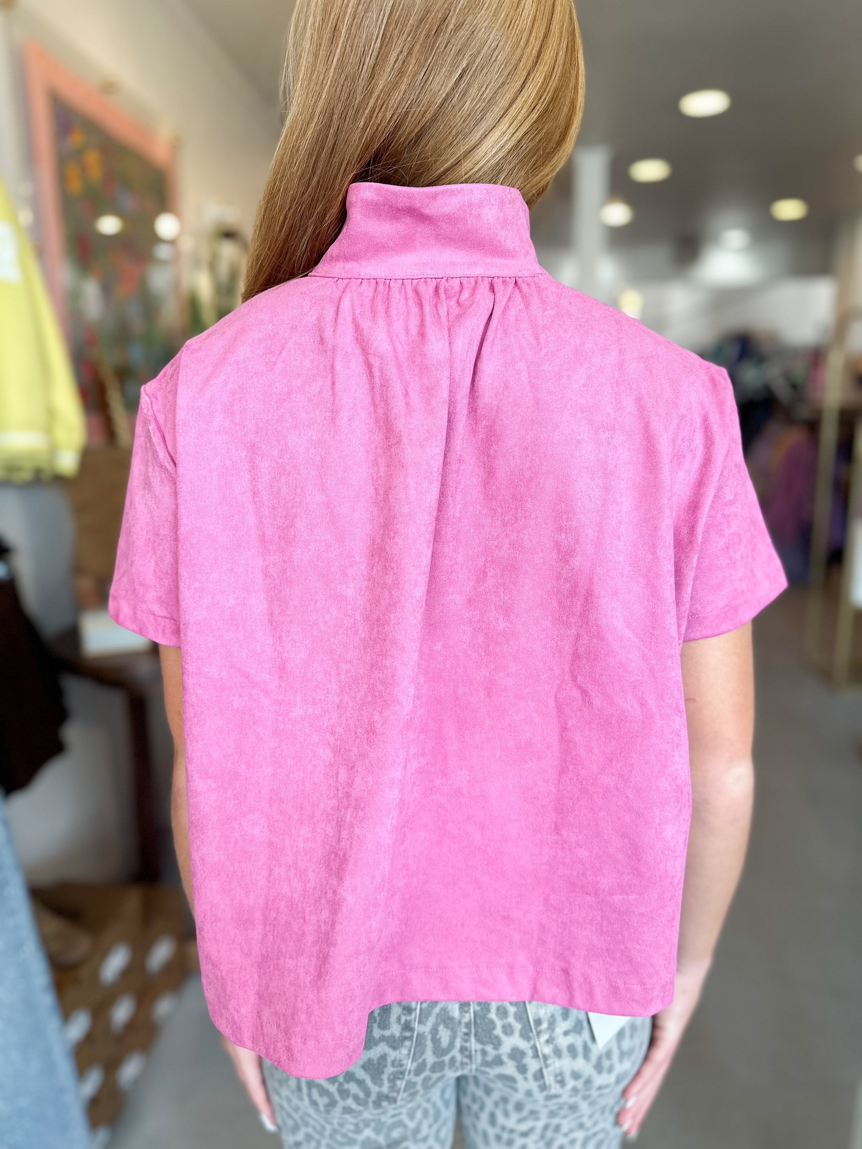 Stand Collar Short Sleeve Shirt