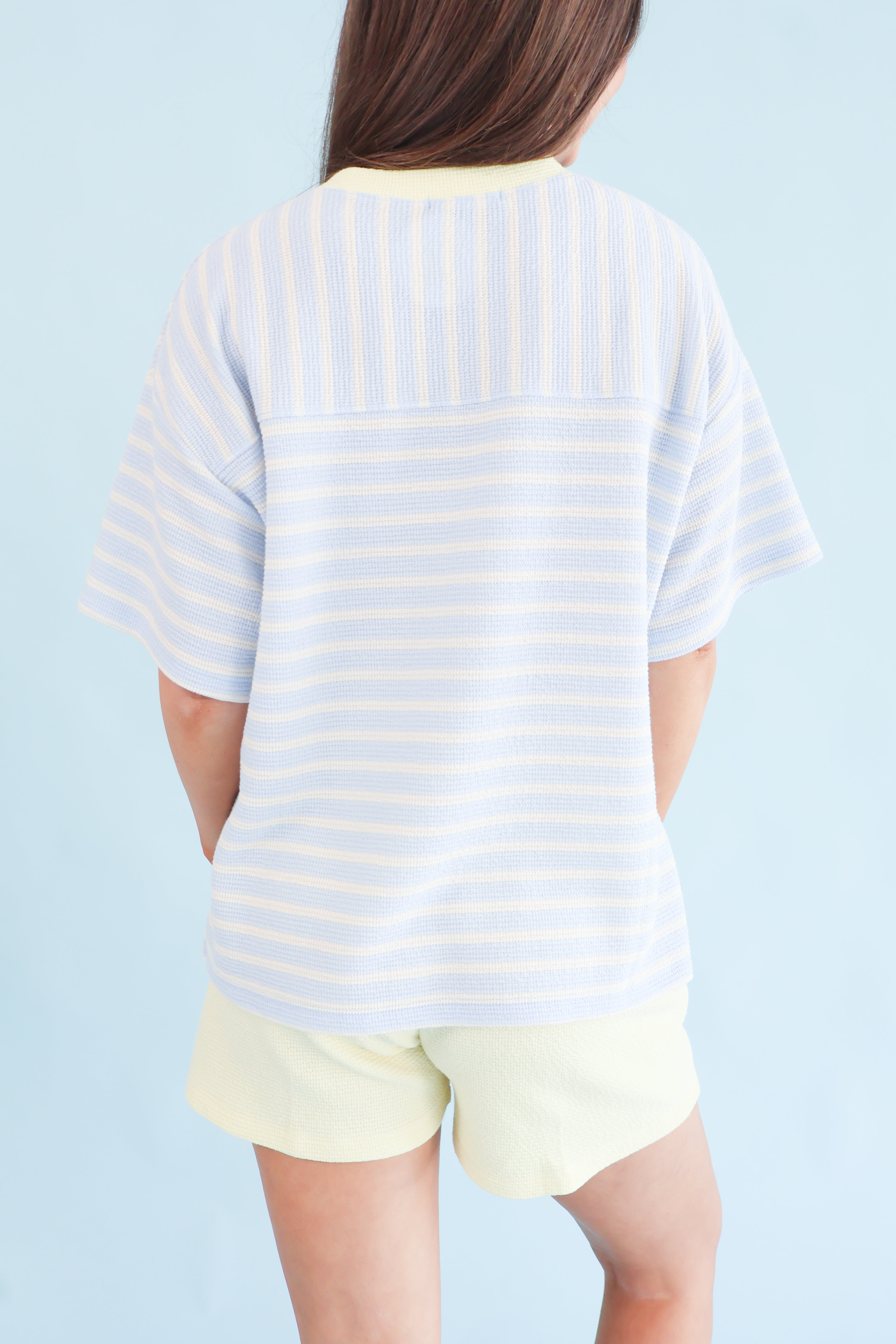 Color Block Stripe Knit Top