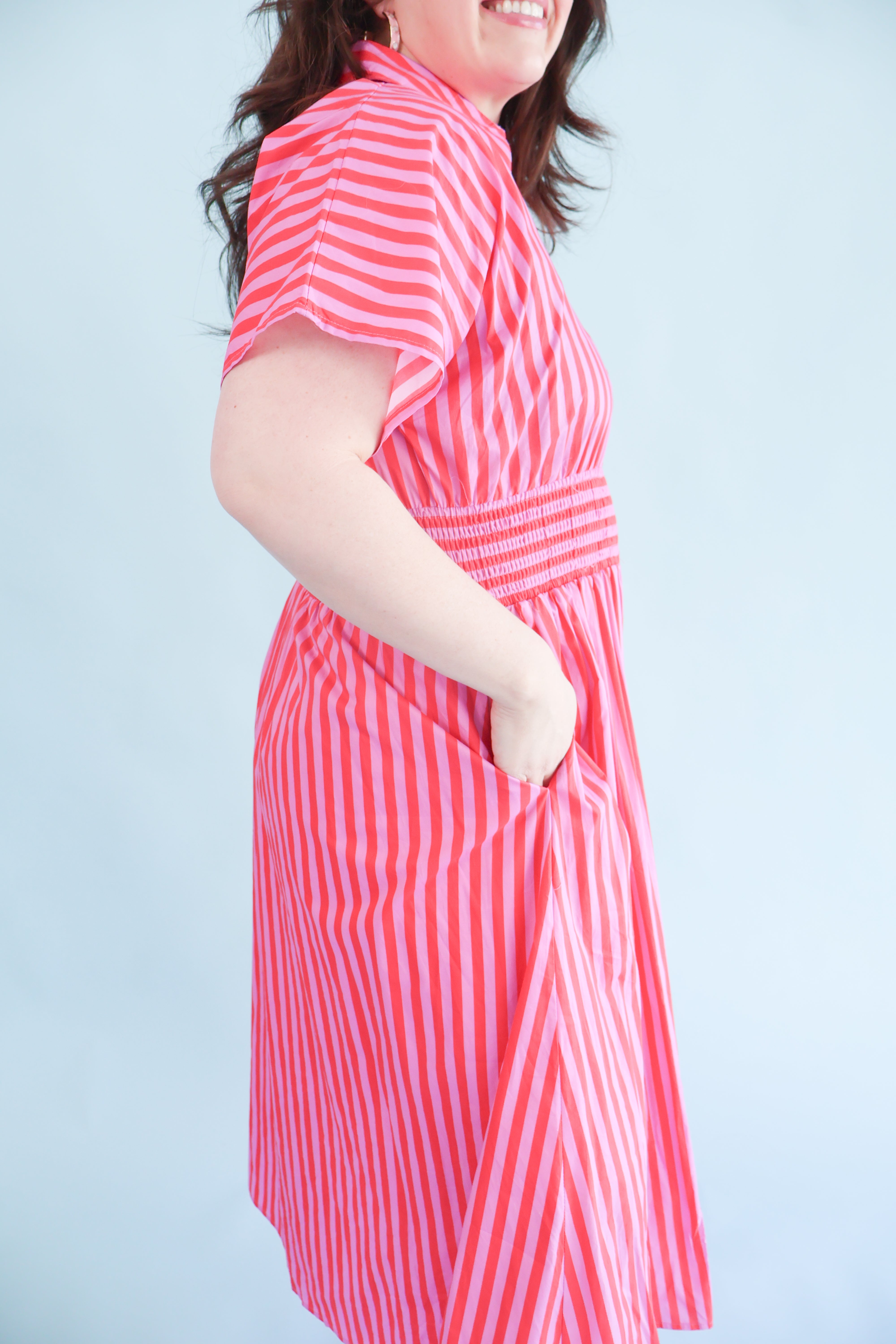 Plus Size Sunset Stripe Zip