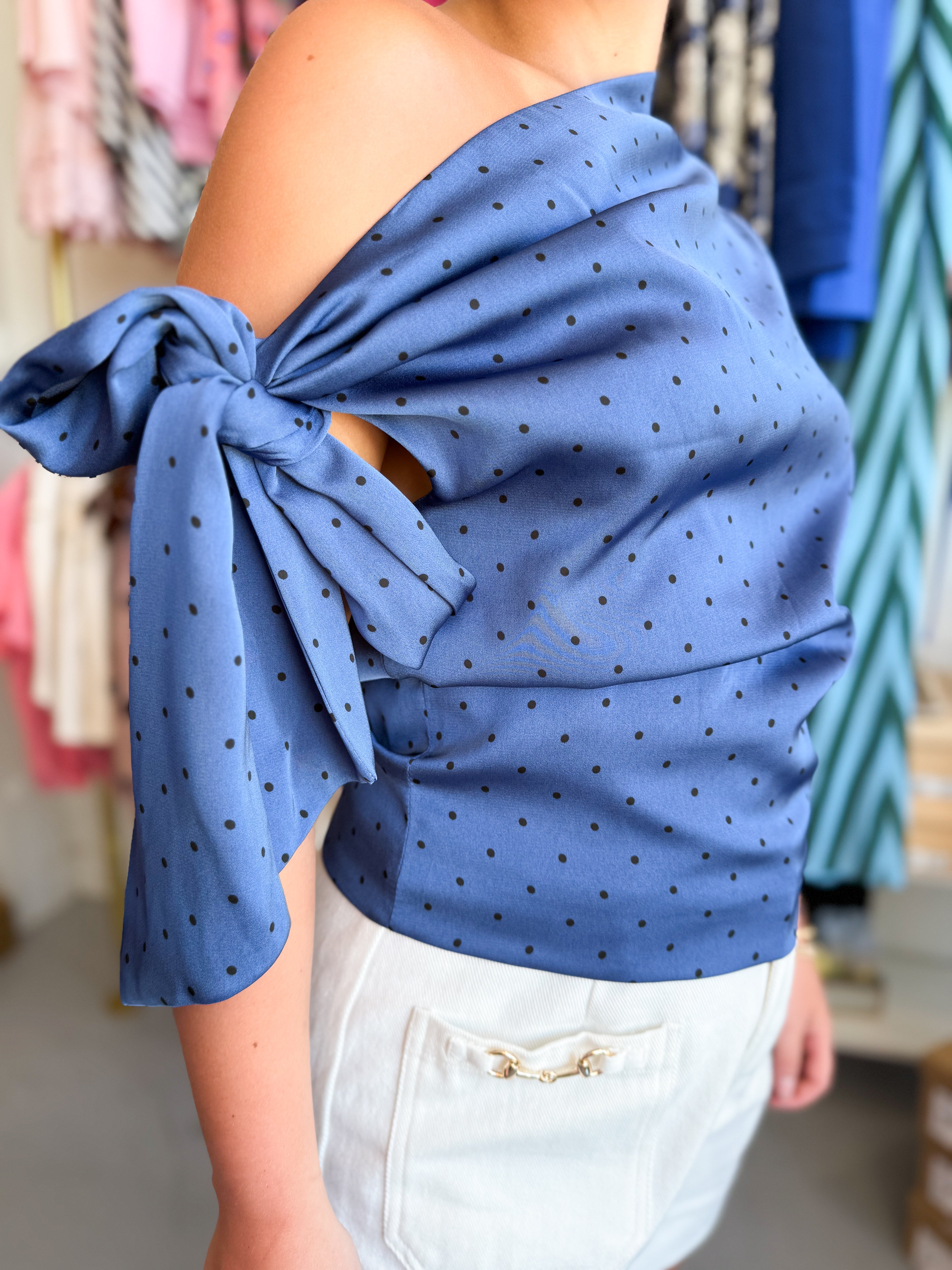 Celestine Dot Top