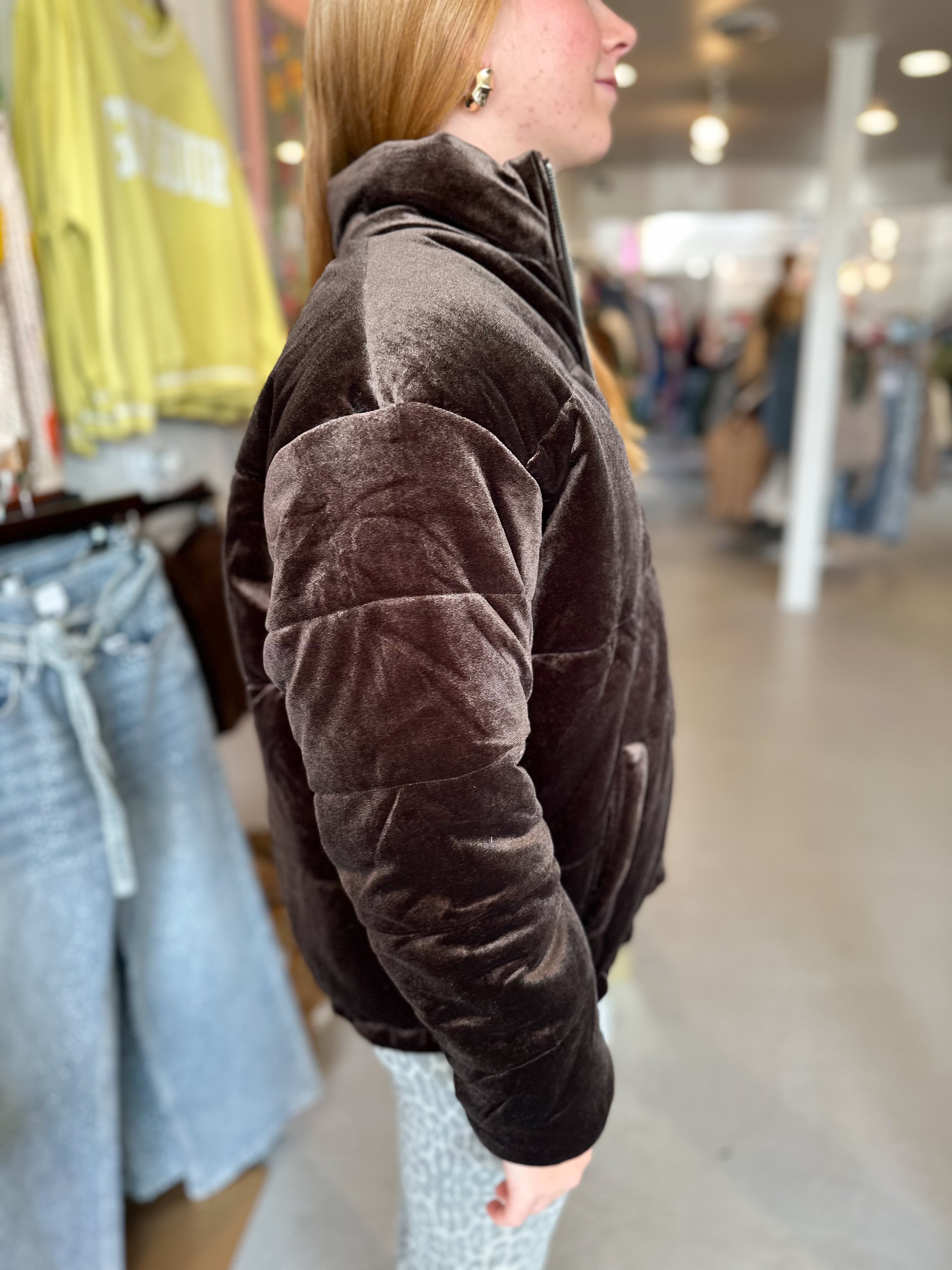 Velvet Puffer Jacket