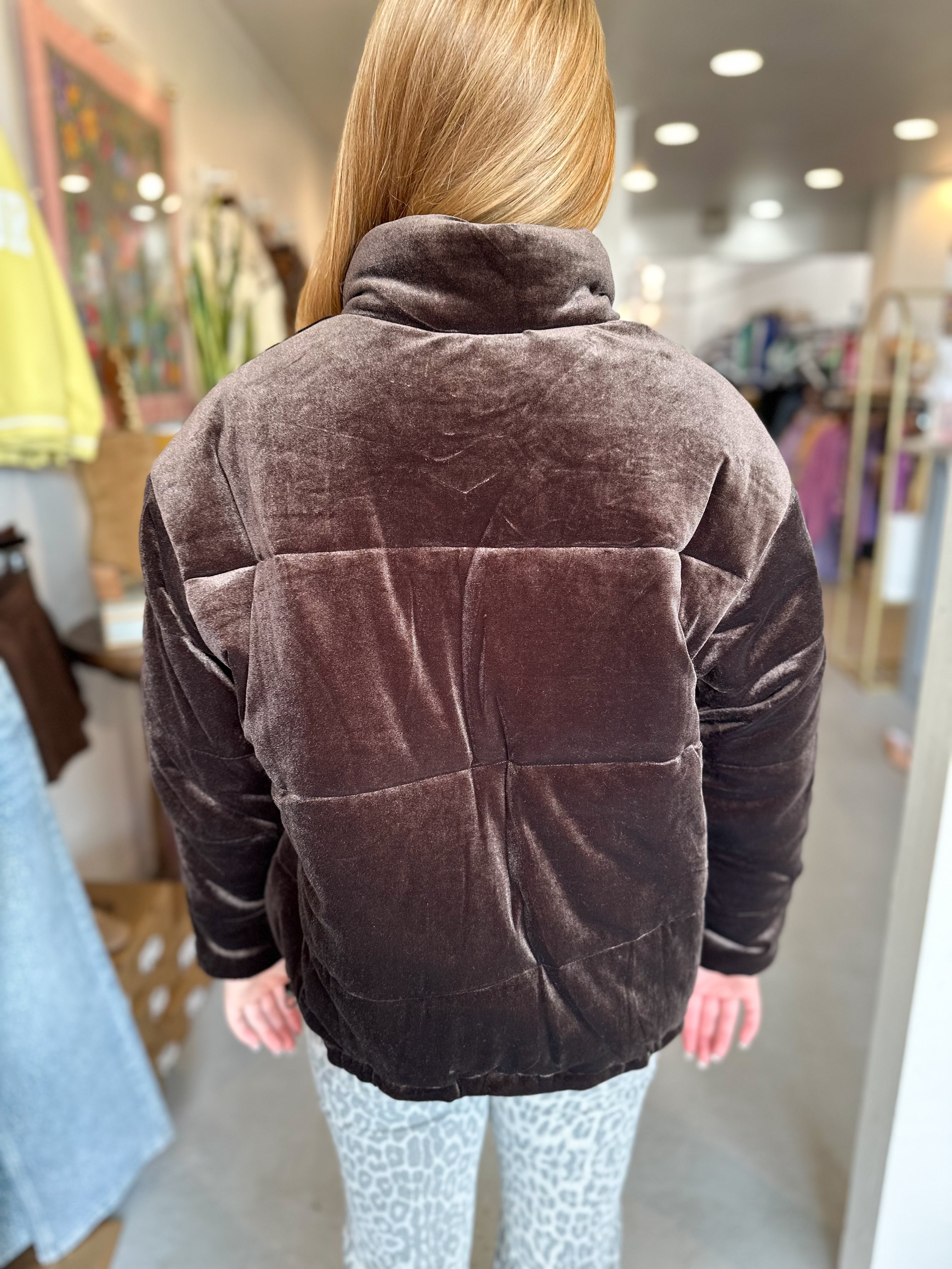 Velvet Puffer Jacket