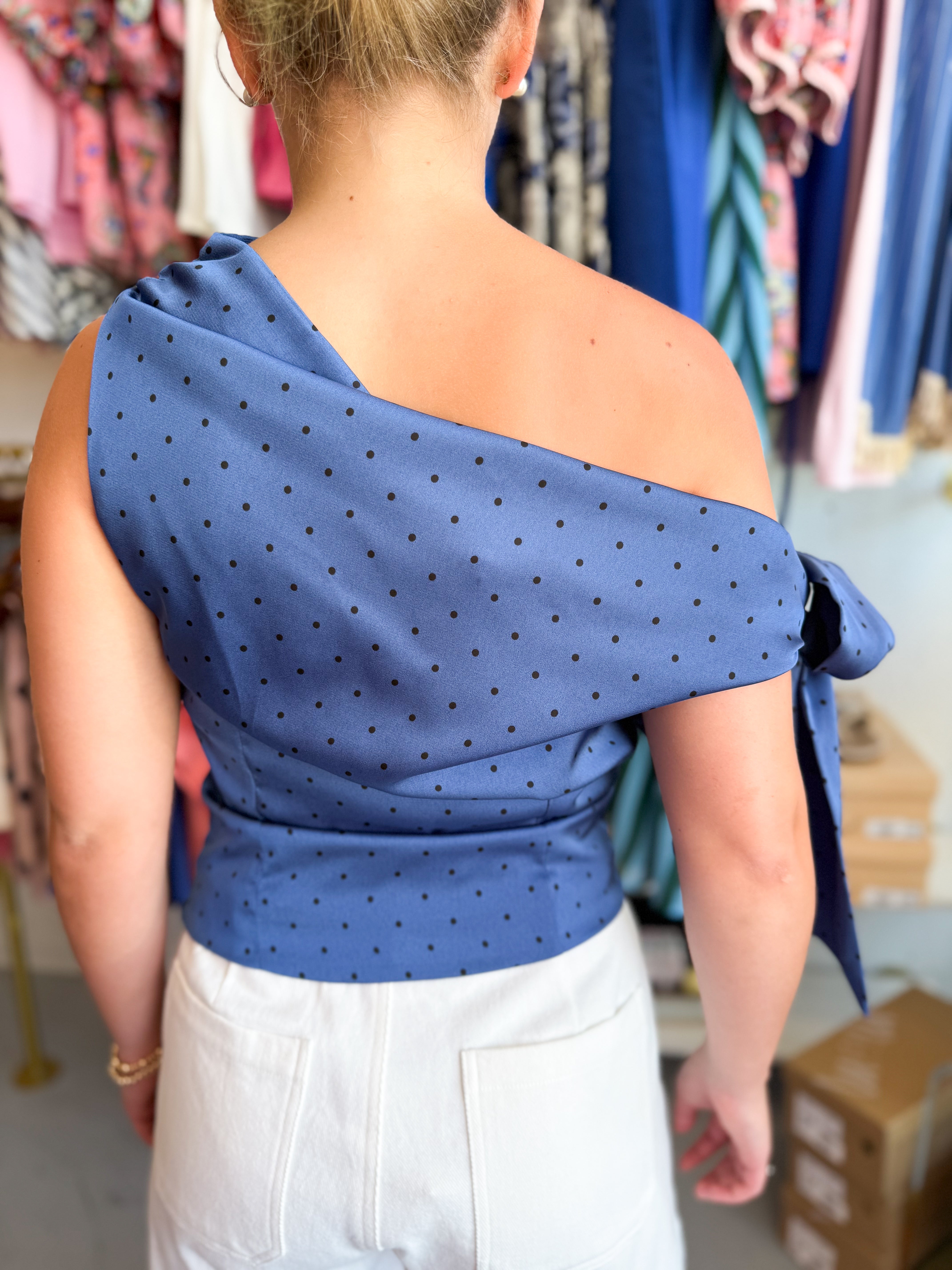 Celestine Dot Top