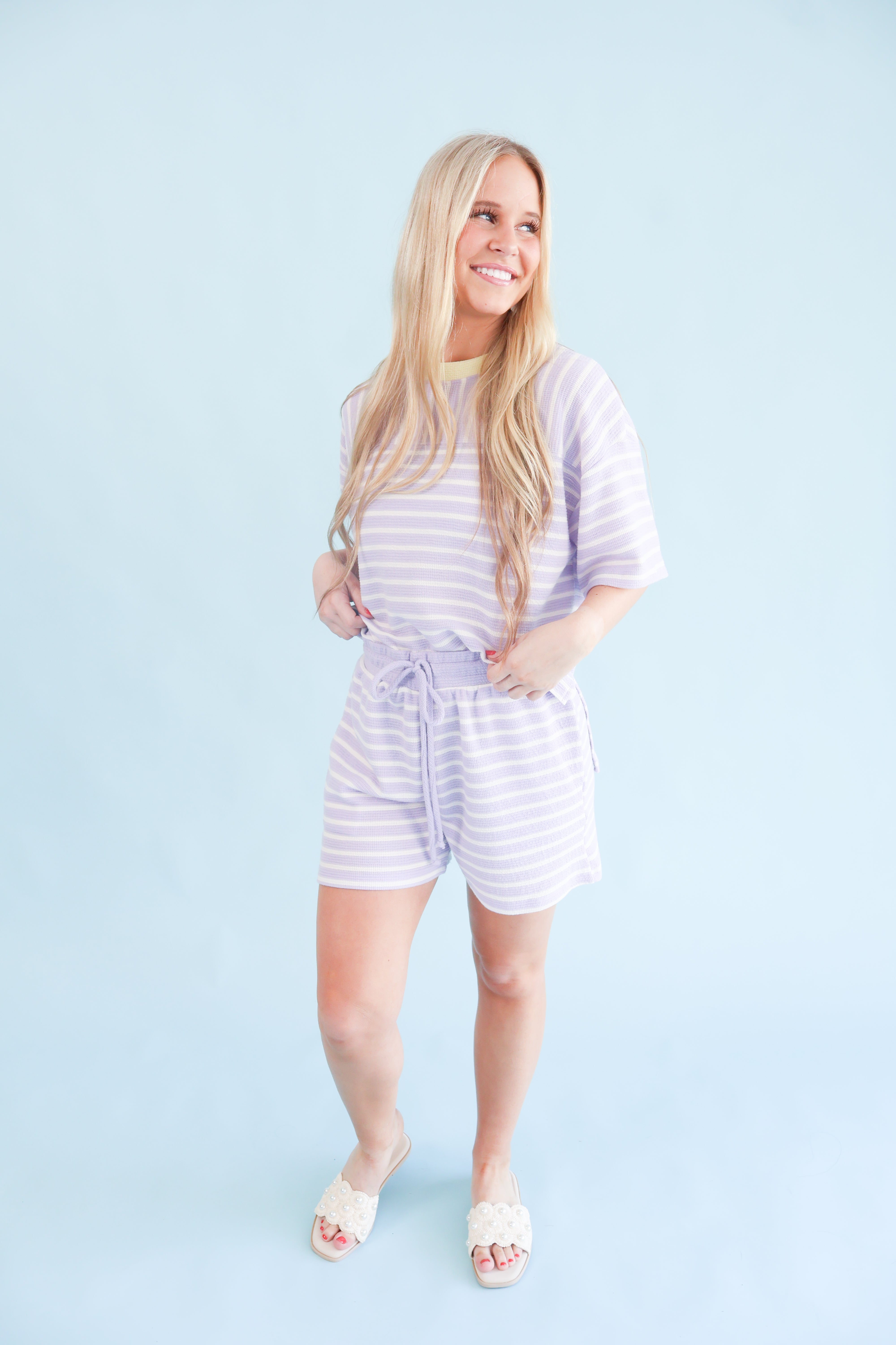 Color Block Stripe Knit Top