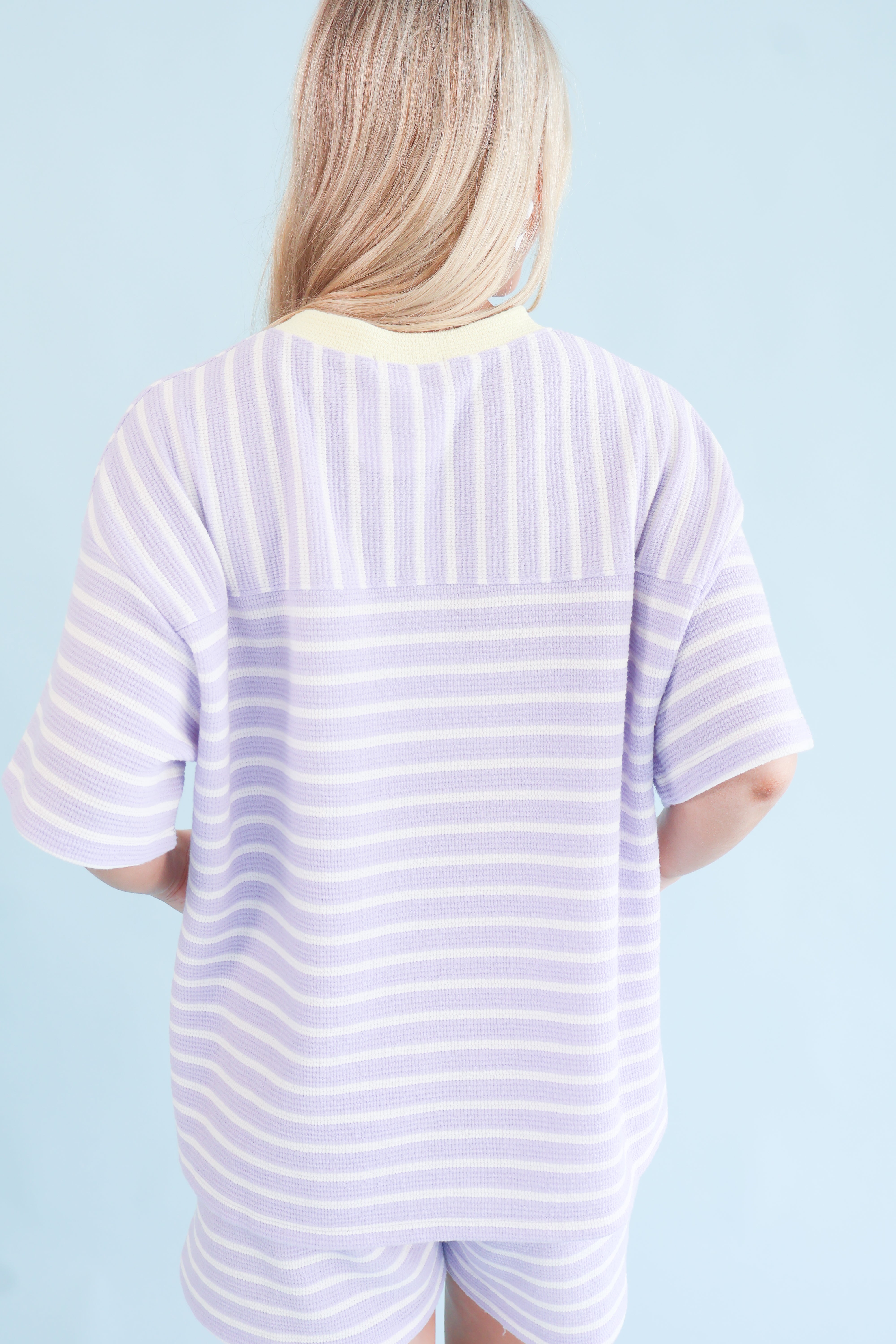 Color Block Stripe Knit Top