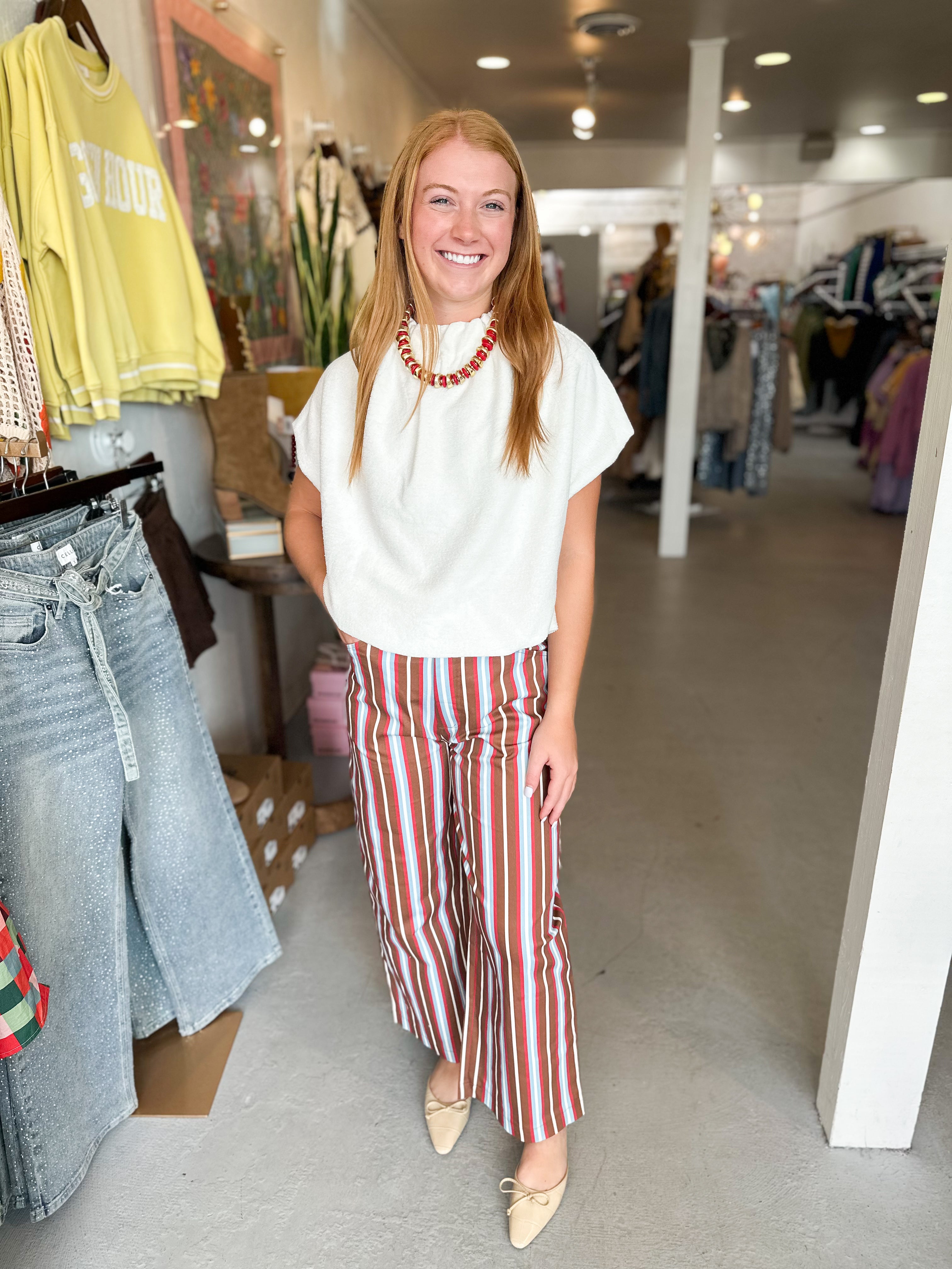 Gathered Balloon Hem Top