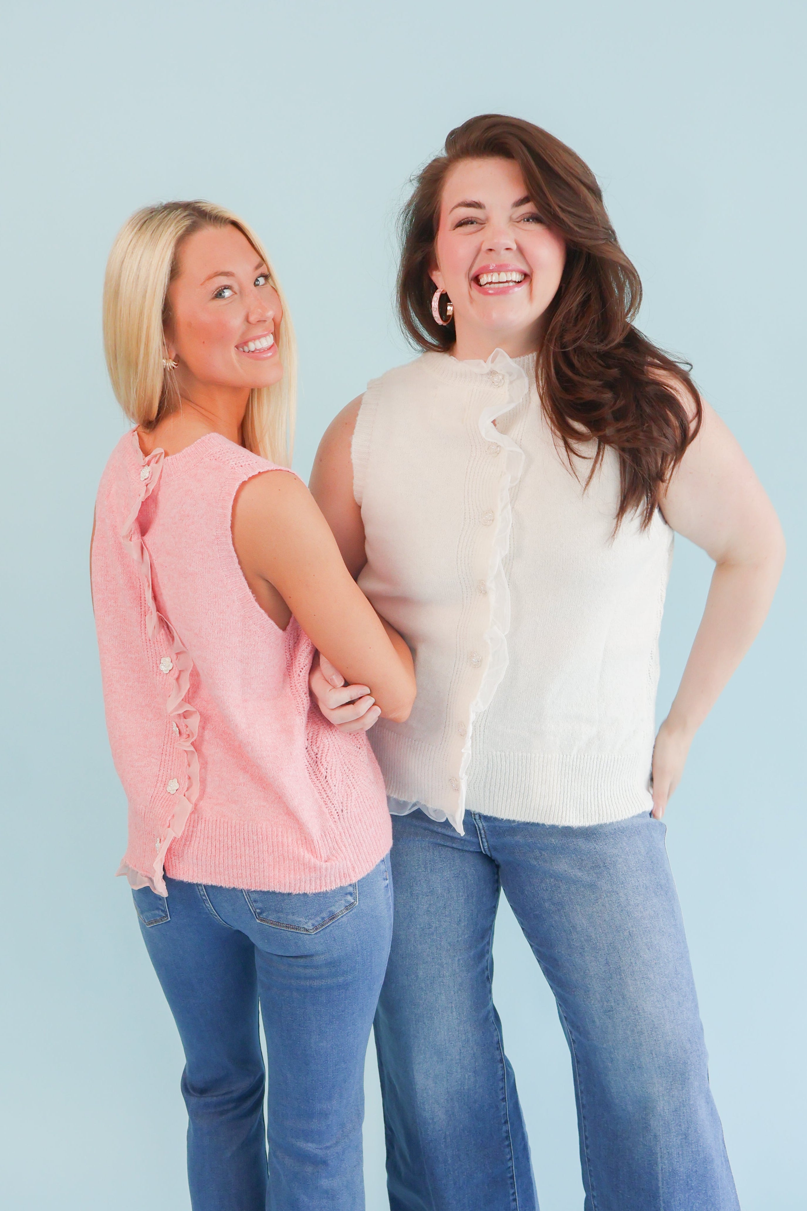 Soft Ruffles Bloom Knit Top