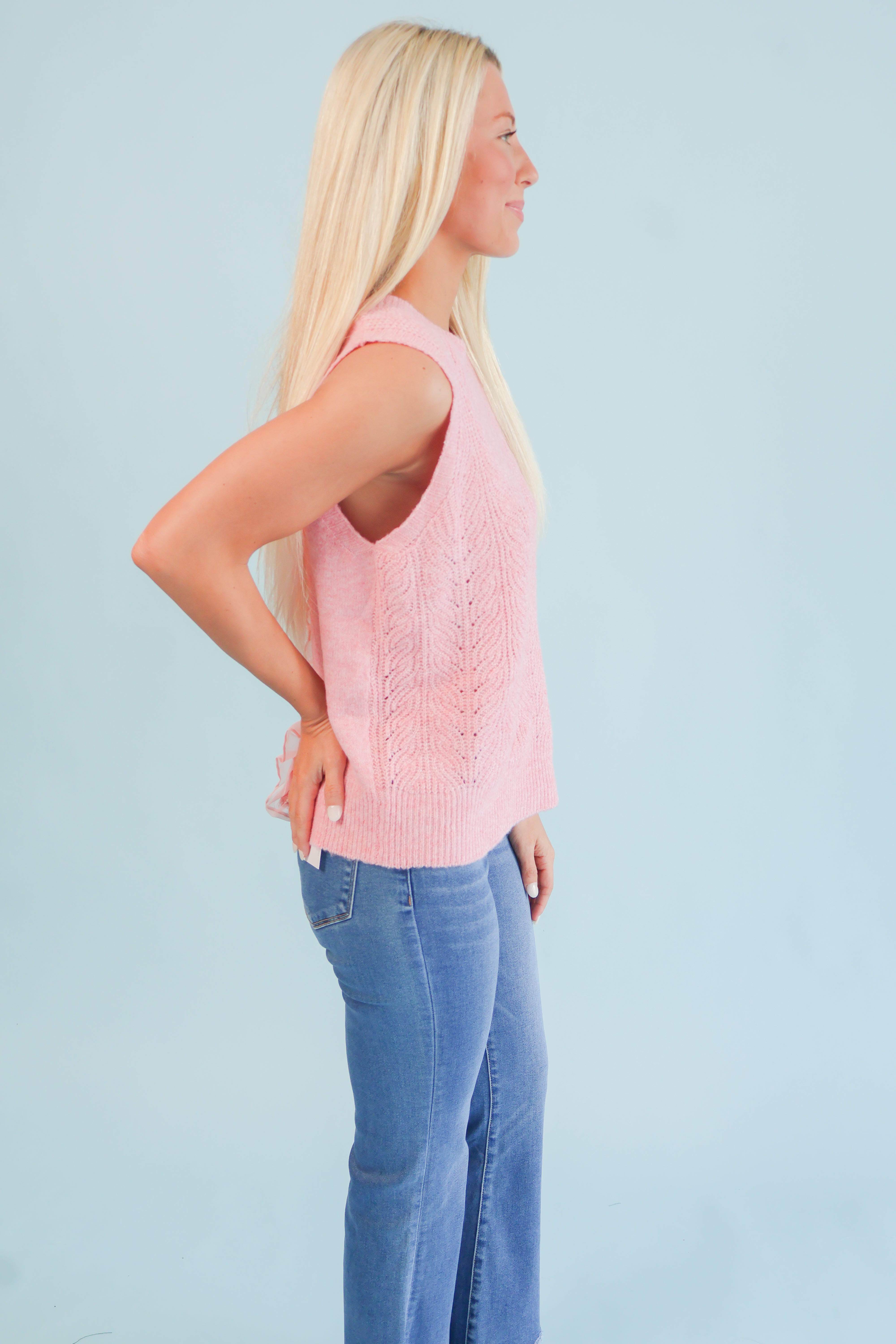 Soft Ruffles Bloom Knit Top