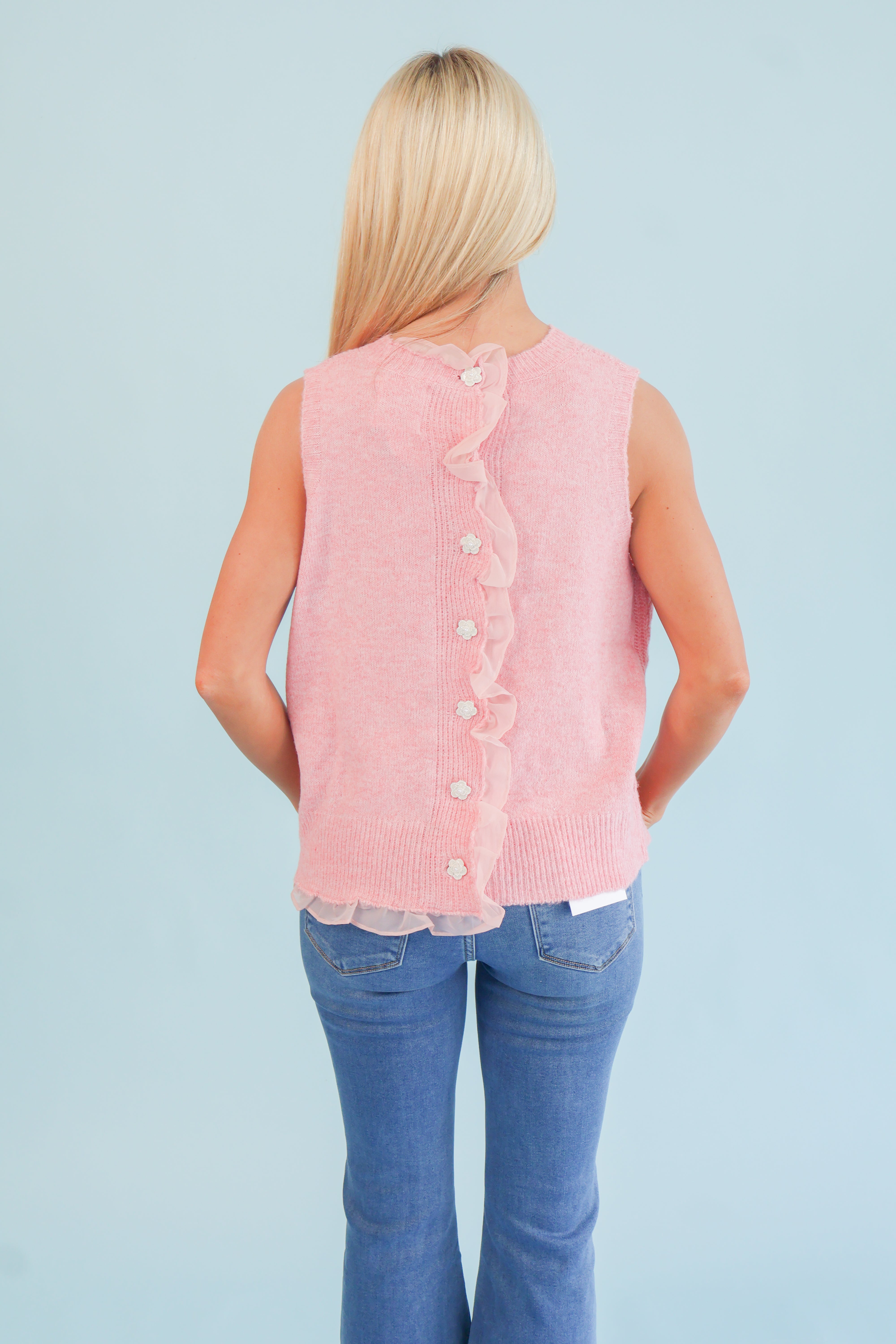 Soft Ruffles Bloom Knit Top