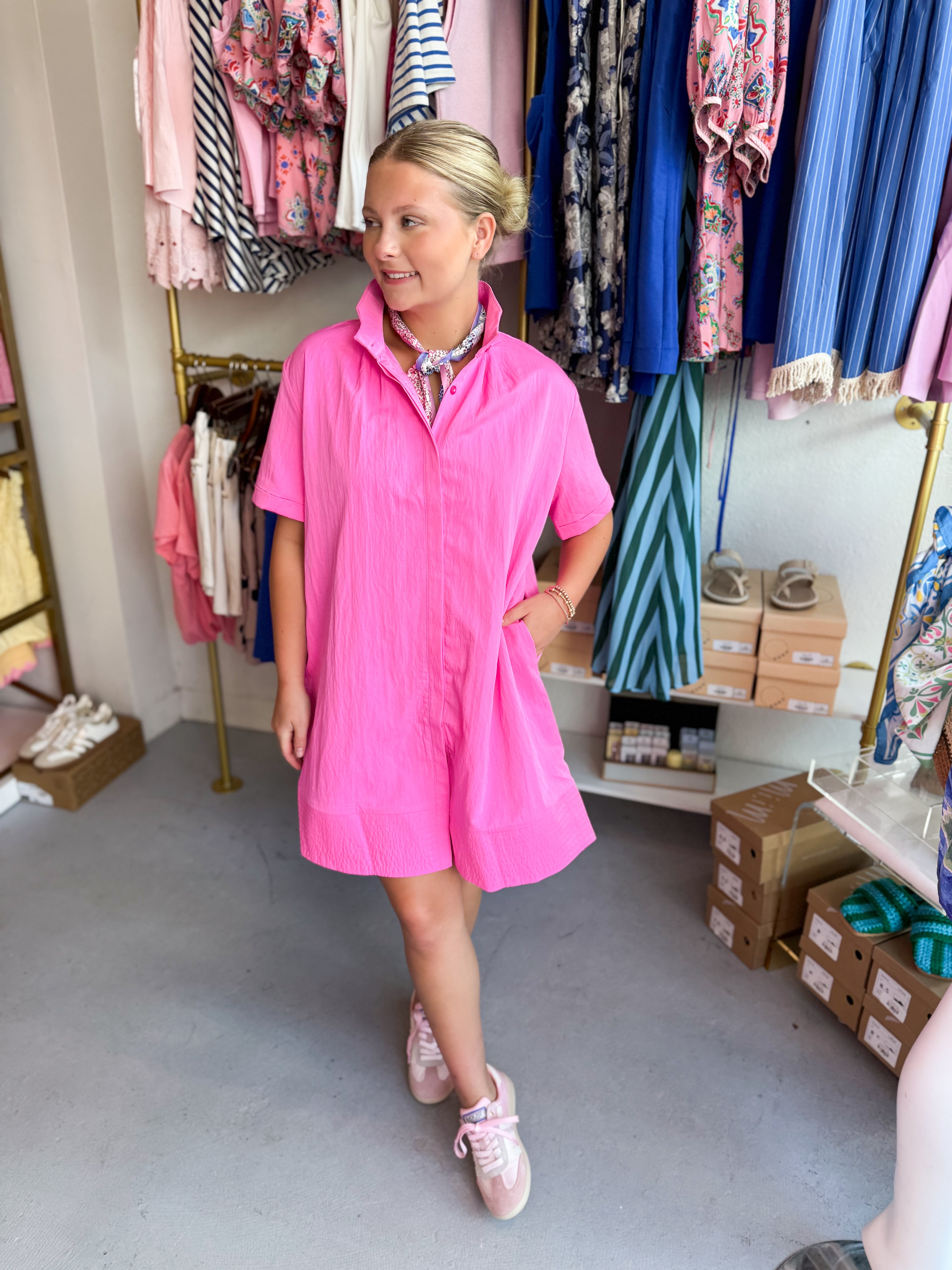 Button Down Mini Dress