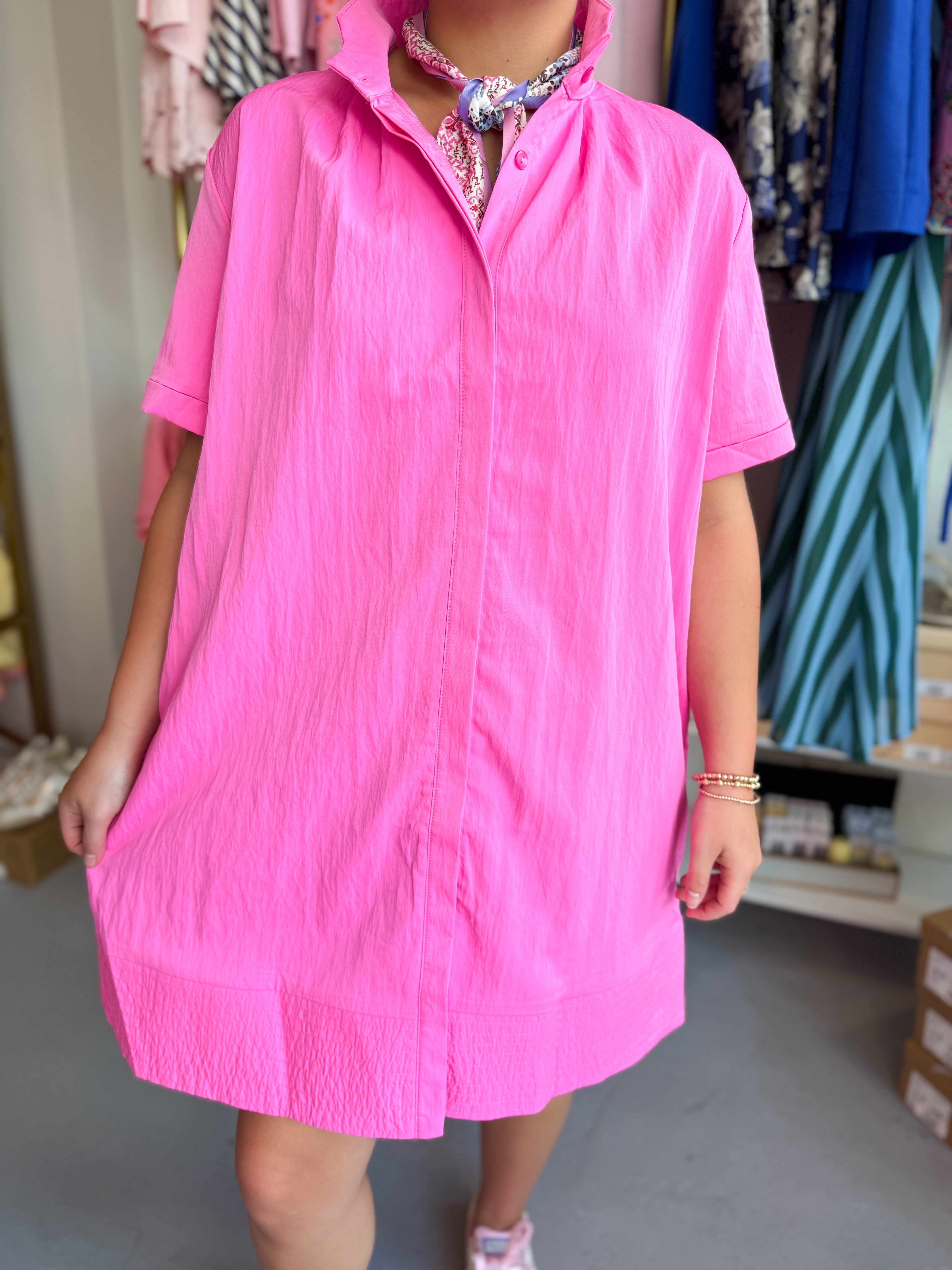 Button Down Mini Dress