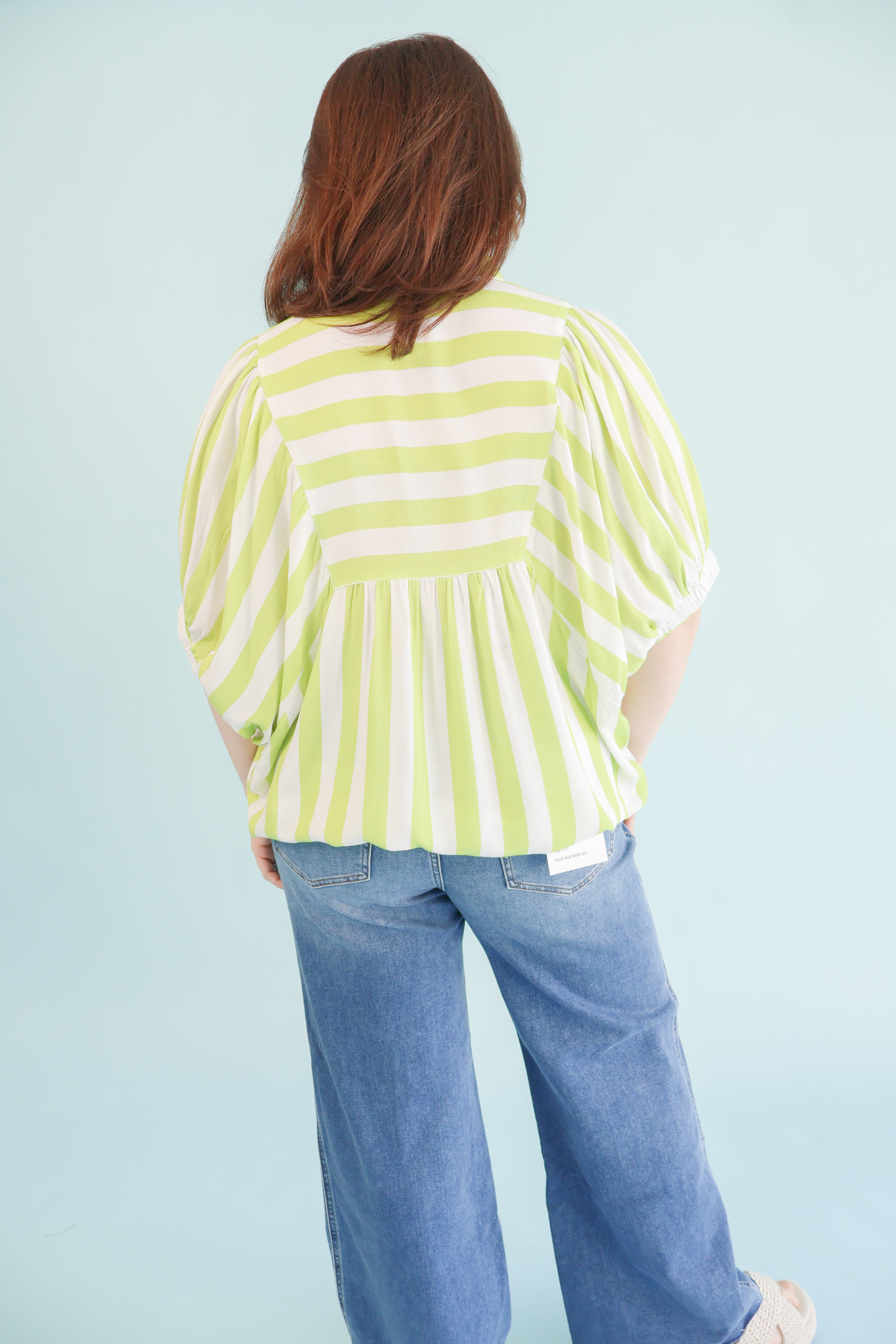 Key Lime Stripe Top