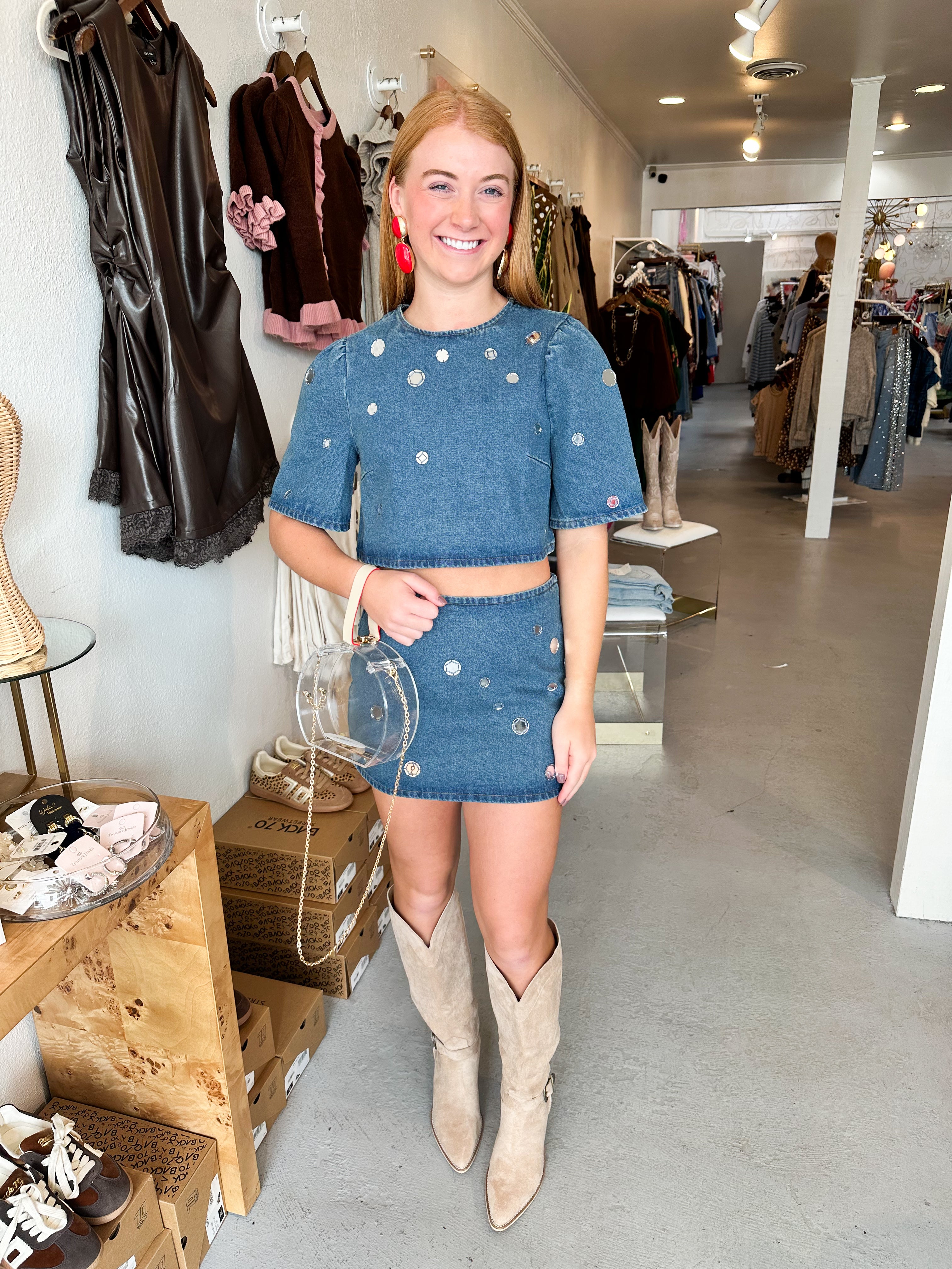 Made You Look Denim Top