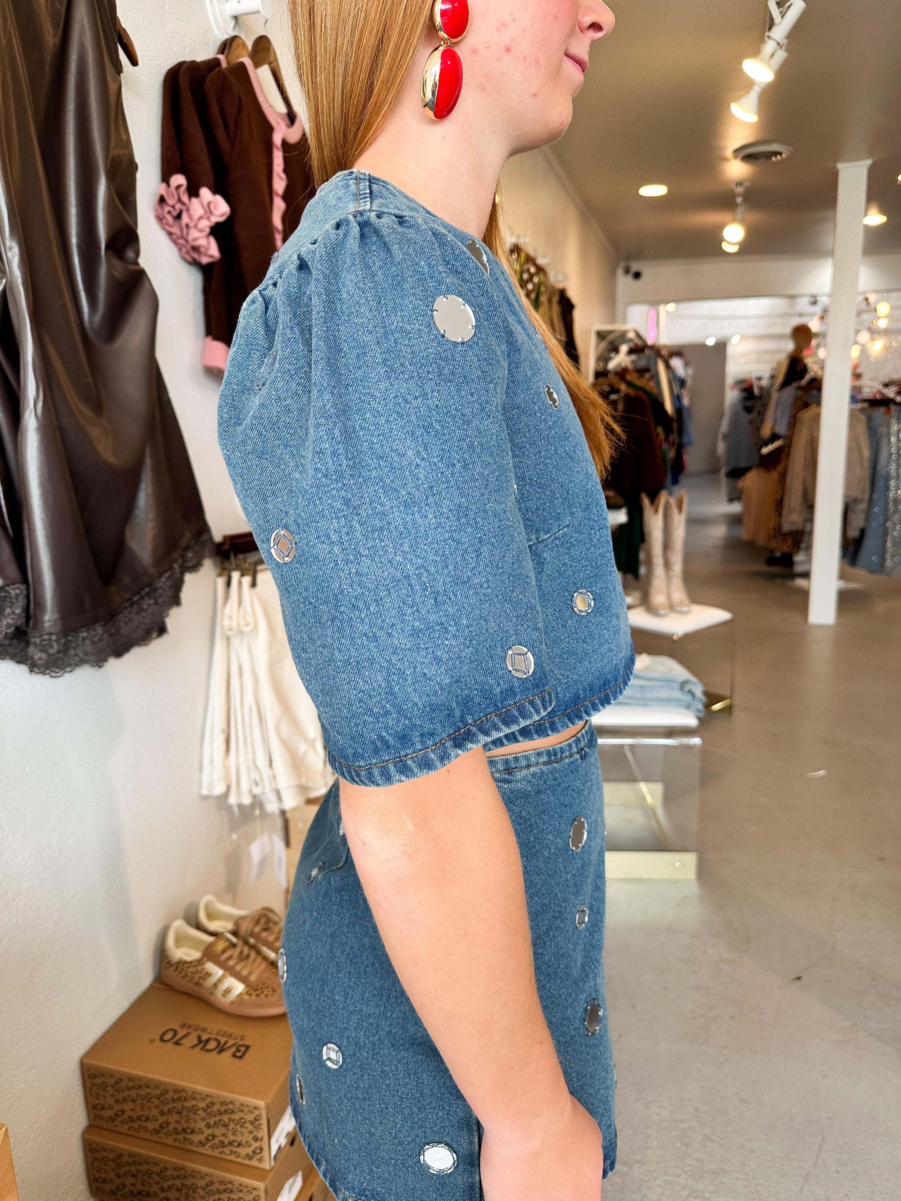 Made You Look Denim Top