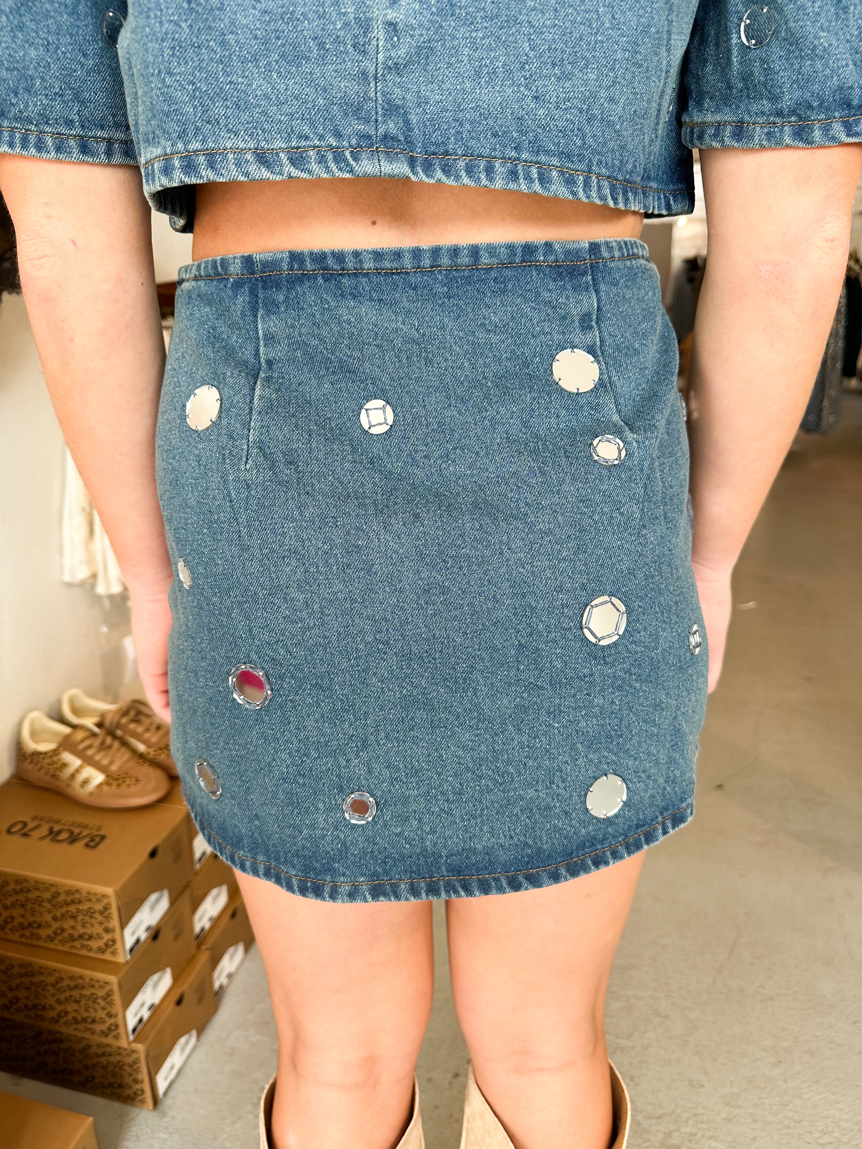 Made You Look Denim Skirt