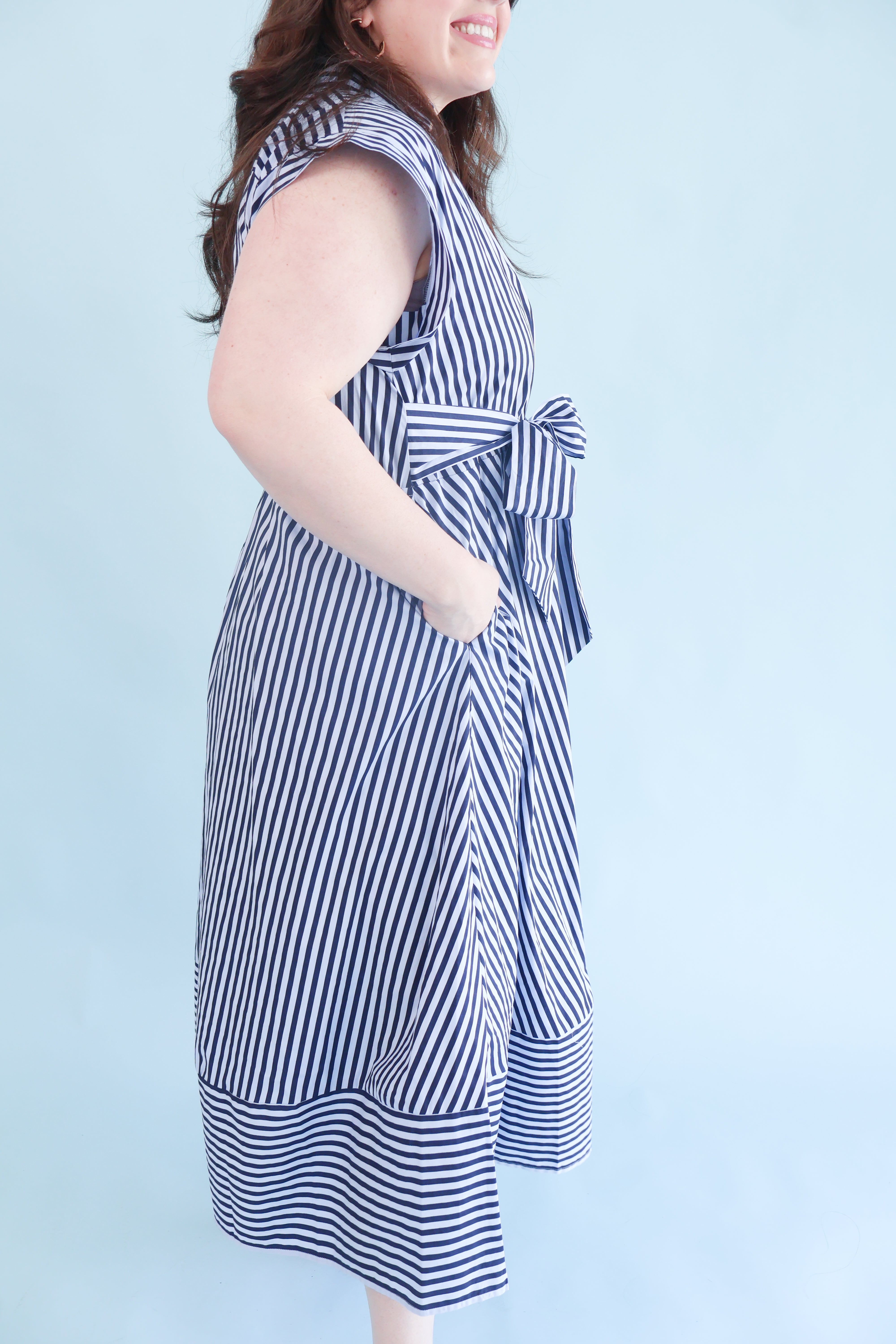 Plus Size Timeless Stripe Midi