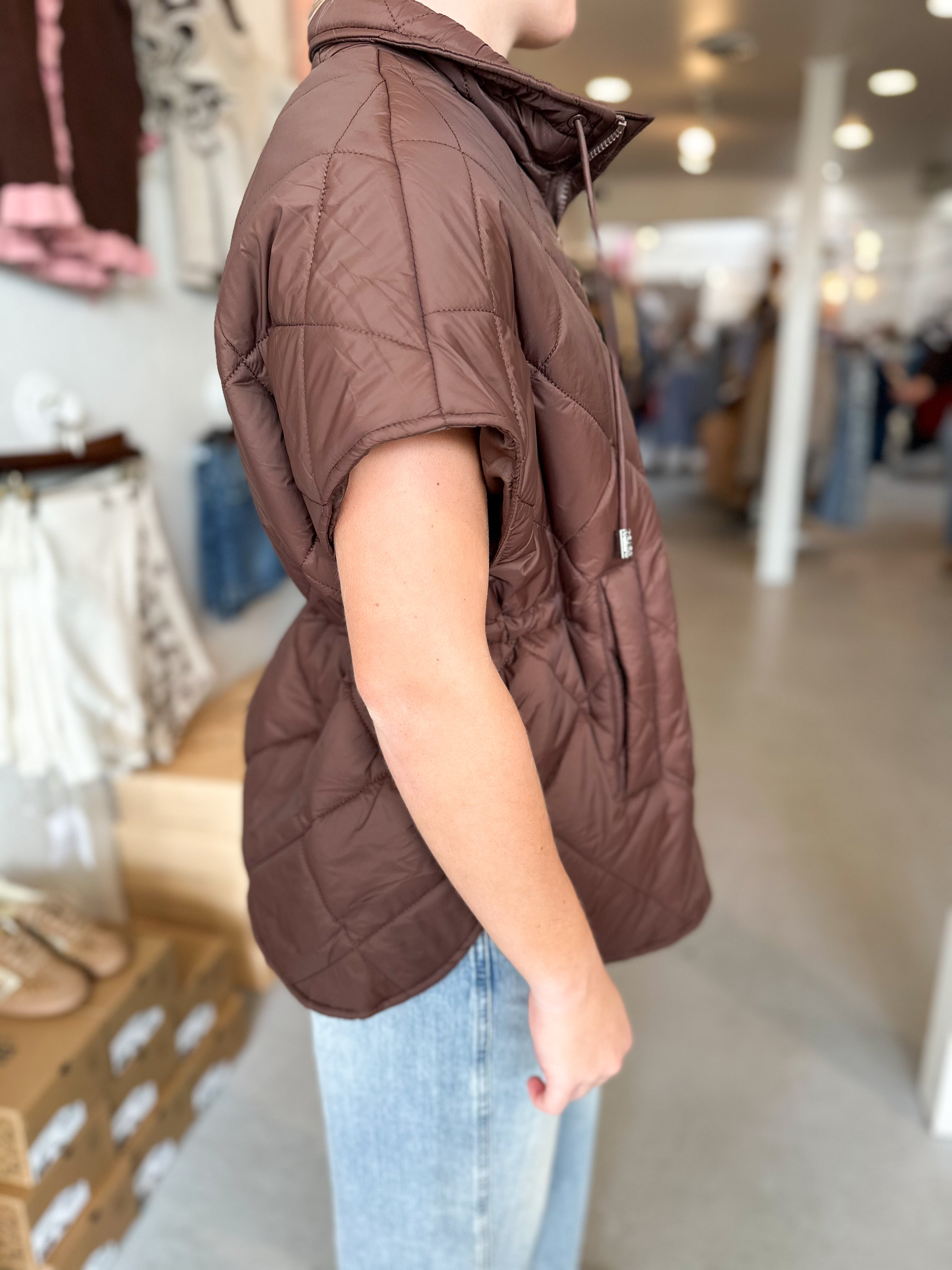 Funnel Neck Puffer Vest