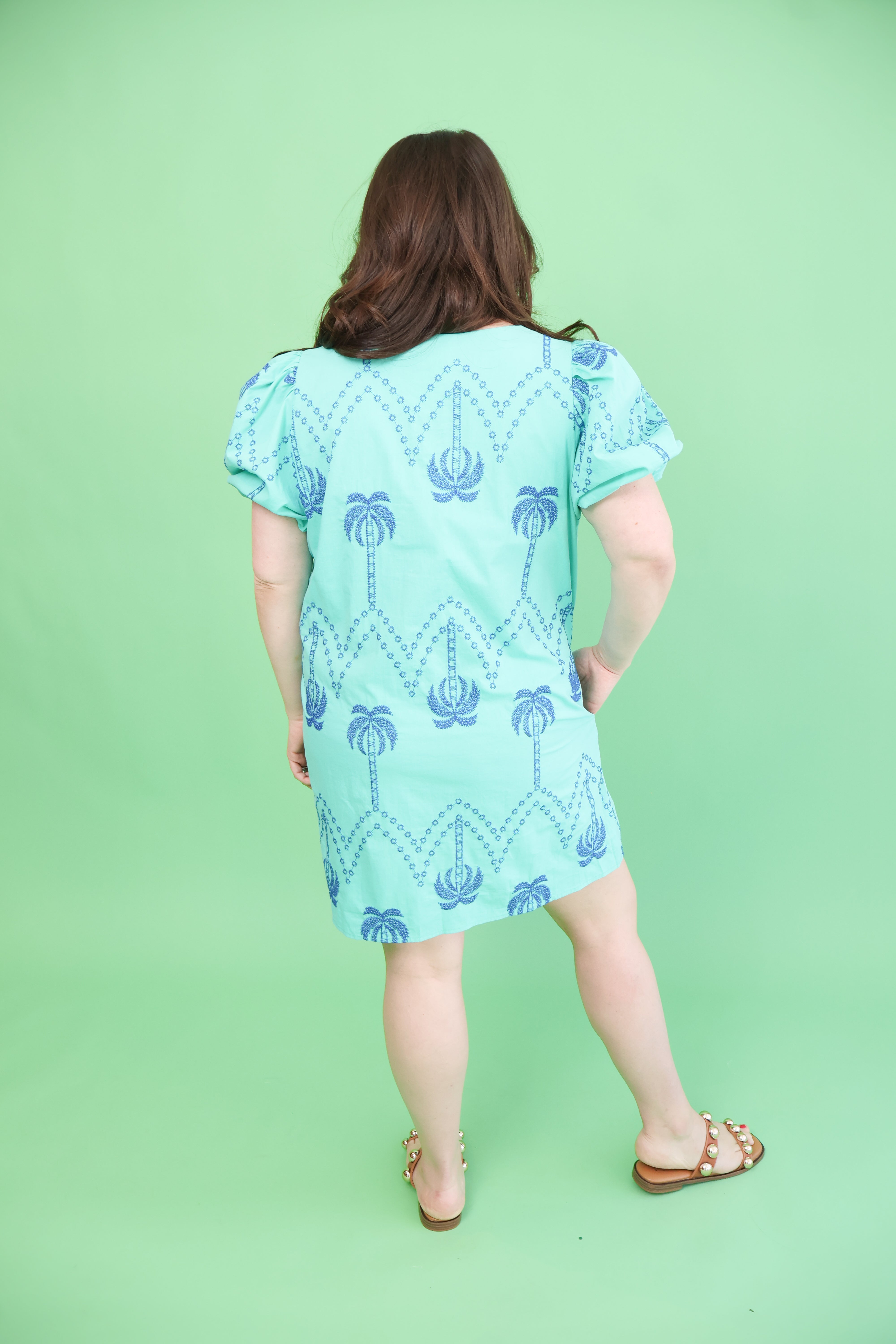Plus Size Coastal Palm Dress